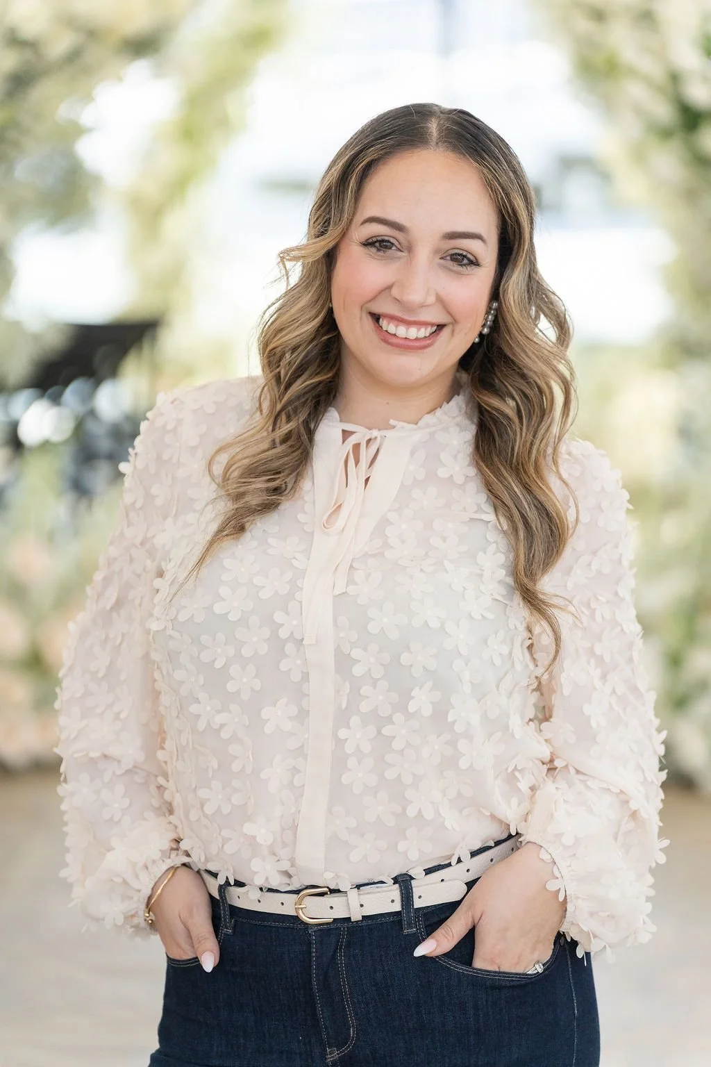 Michelle Figueroa, luxury wedding florist and founder of A Rose's Thorn, based in New Jersey and serving Philadelphia weddings
