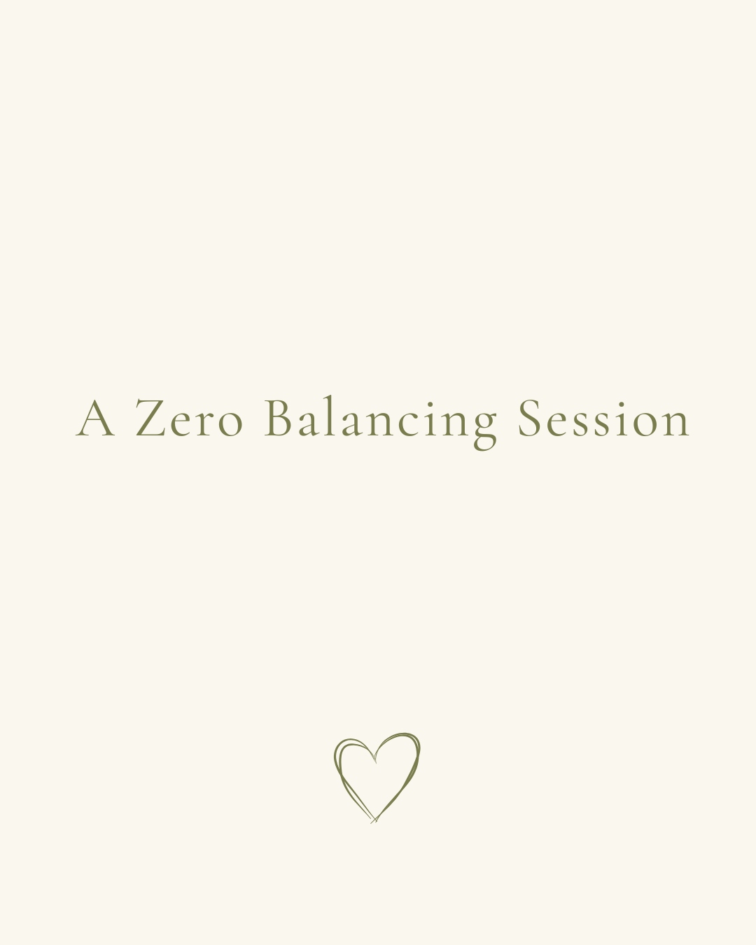 A Zero Balancing Session