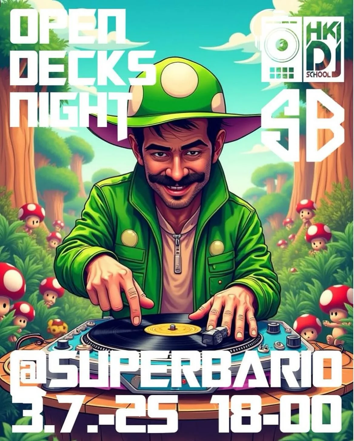 Playing tonight 20:30-21:00 in @hkidjschool open decks Twitch stream by @djhashtag_official at @super.bario.helsinki 😎 https://www.twitch.tv/dj_hashtag_official