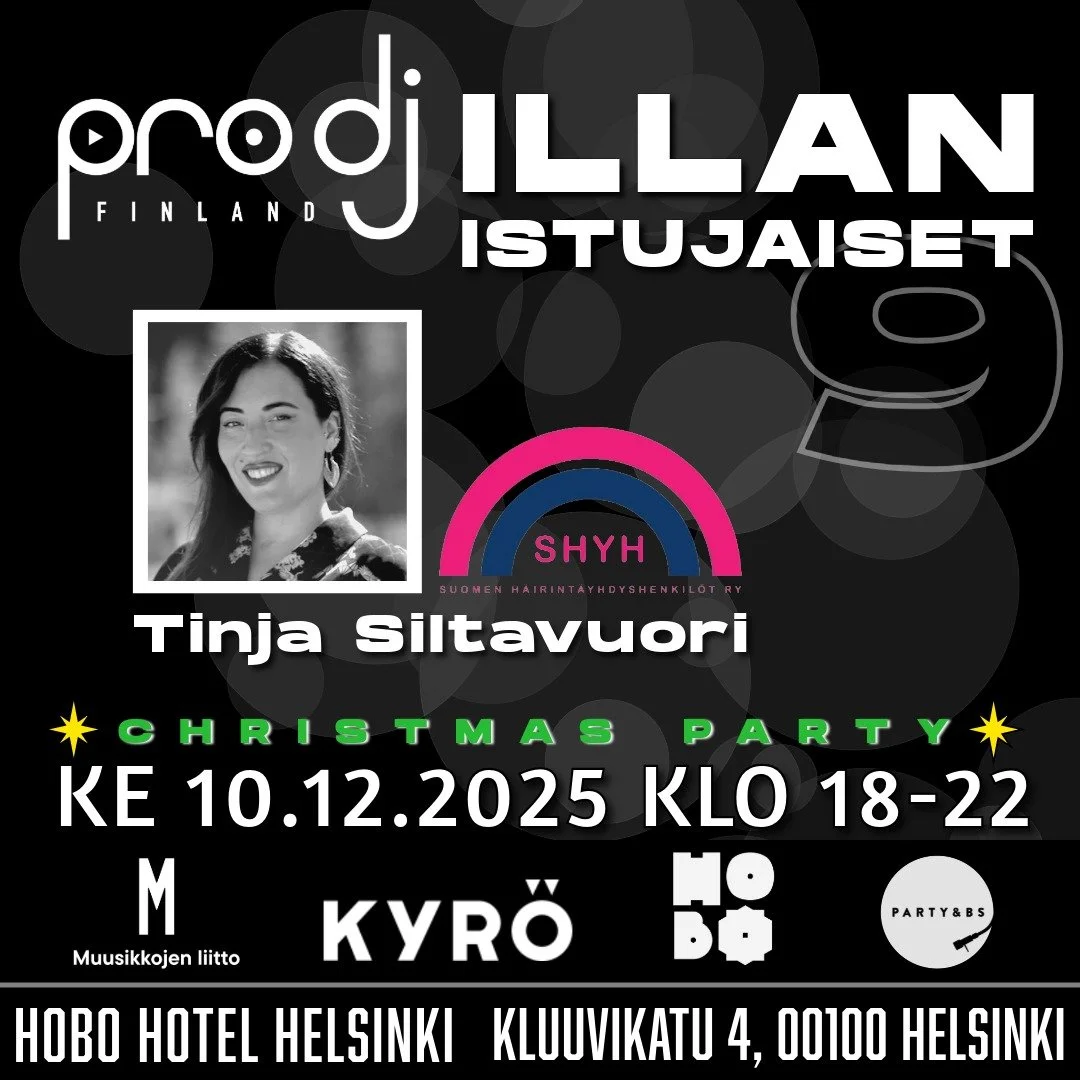 Heyy DJ! 🎧 Ja muut alasta kiinnostuneet. Huomenna Illan Istujaiset, aiheena h&auml;irint&auml; ja vieraana @tinjasiltavuori! Ilta jatkuu pikkujouluhengess&auml; alakerran baarissa jossa esiintyv&auml;t DJ:t @jorge_umuton, DJ Lazy Jay (@pbshki) ja @h
