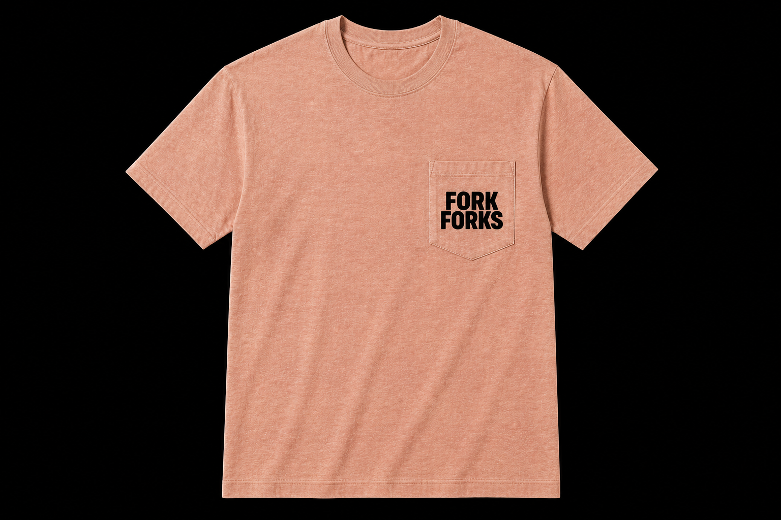 Tastebuds Supper Club "Fork Forks" T-Shirt (Fuzzy Peach)
