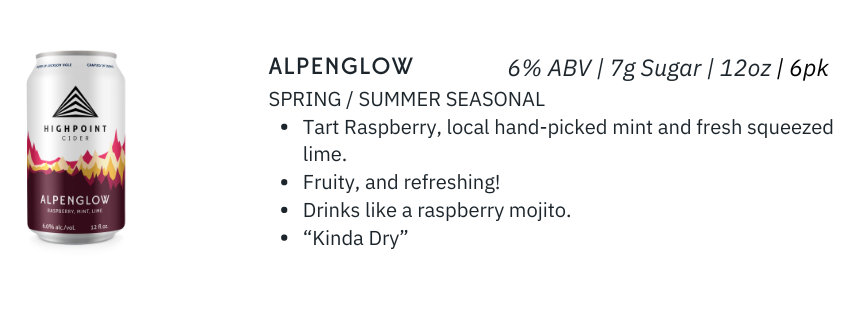 Alpenglow — Highpoint Cider