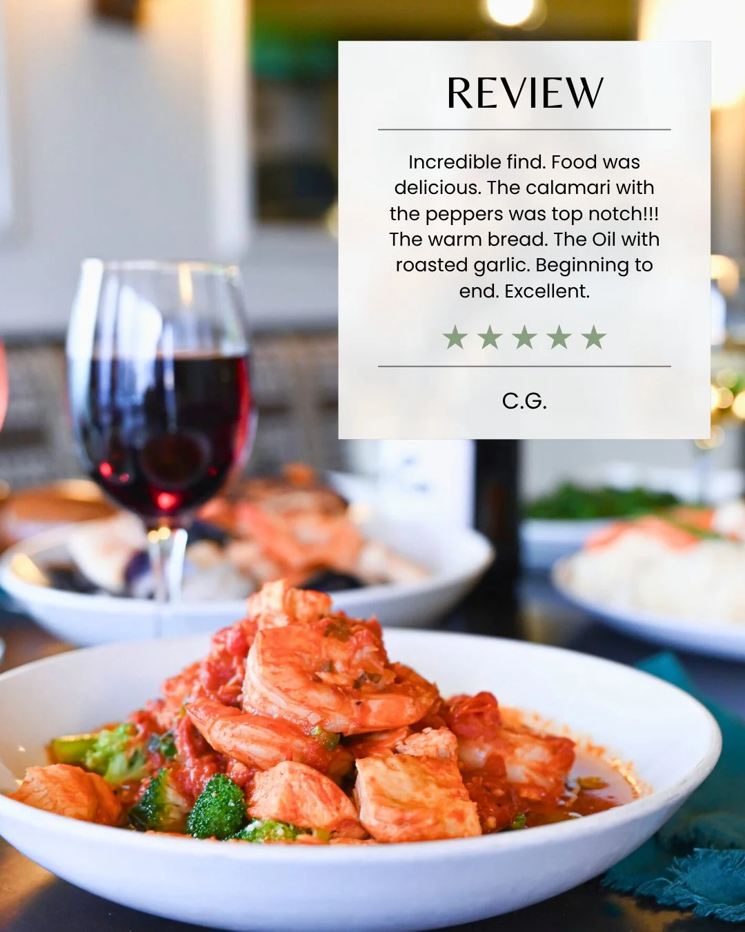 Your words mean the world to us.⁠
⁠
Every meal we serve is made with heart, and hearing that you feel it is everything.⁠
⁠
#GuestLove #OrzoTrattoria #LocalFavorite #ItalianHospitality⁠