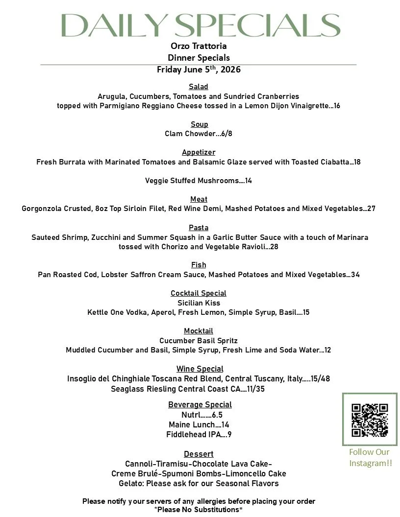 #dinnerwithfriends #dinnerspecials #dinnerdate #dinnerideas #dinnertime #dinnertonight #wineoclock #winelover #orzorestaurant #Orzo #italianfooddoneright #italianfoodie #italianfoodlovers #italianrestaurant #italiancuisine #italianfood #mangiaitalian