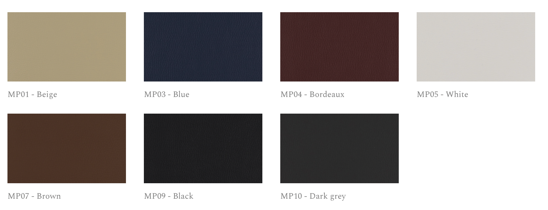 Couleurs disponibles pour l'album Intemporel