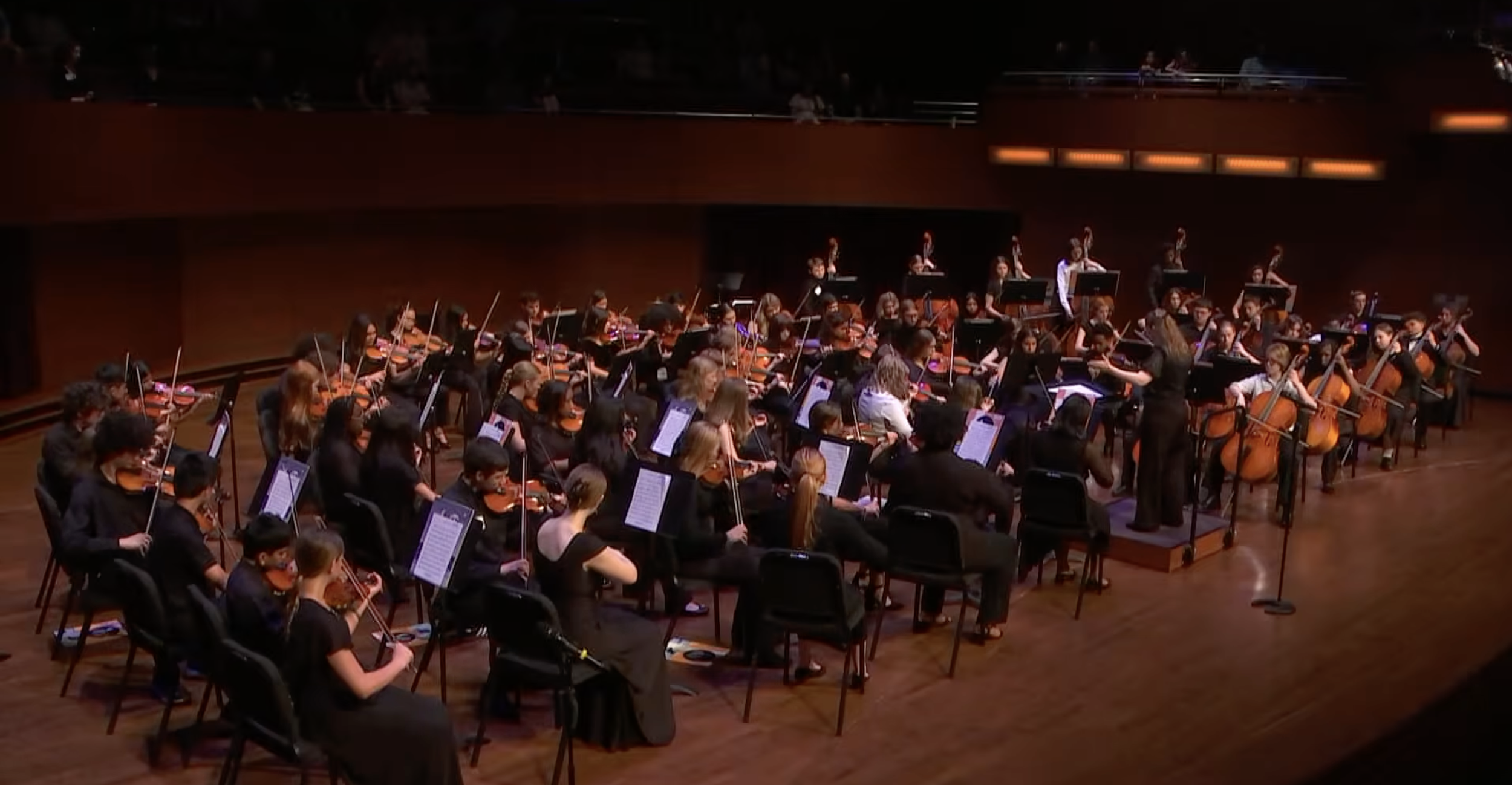 Premiere performance of "Soaring Shadows" by the Spring String Thing's Vivace Orchestra