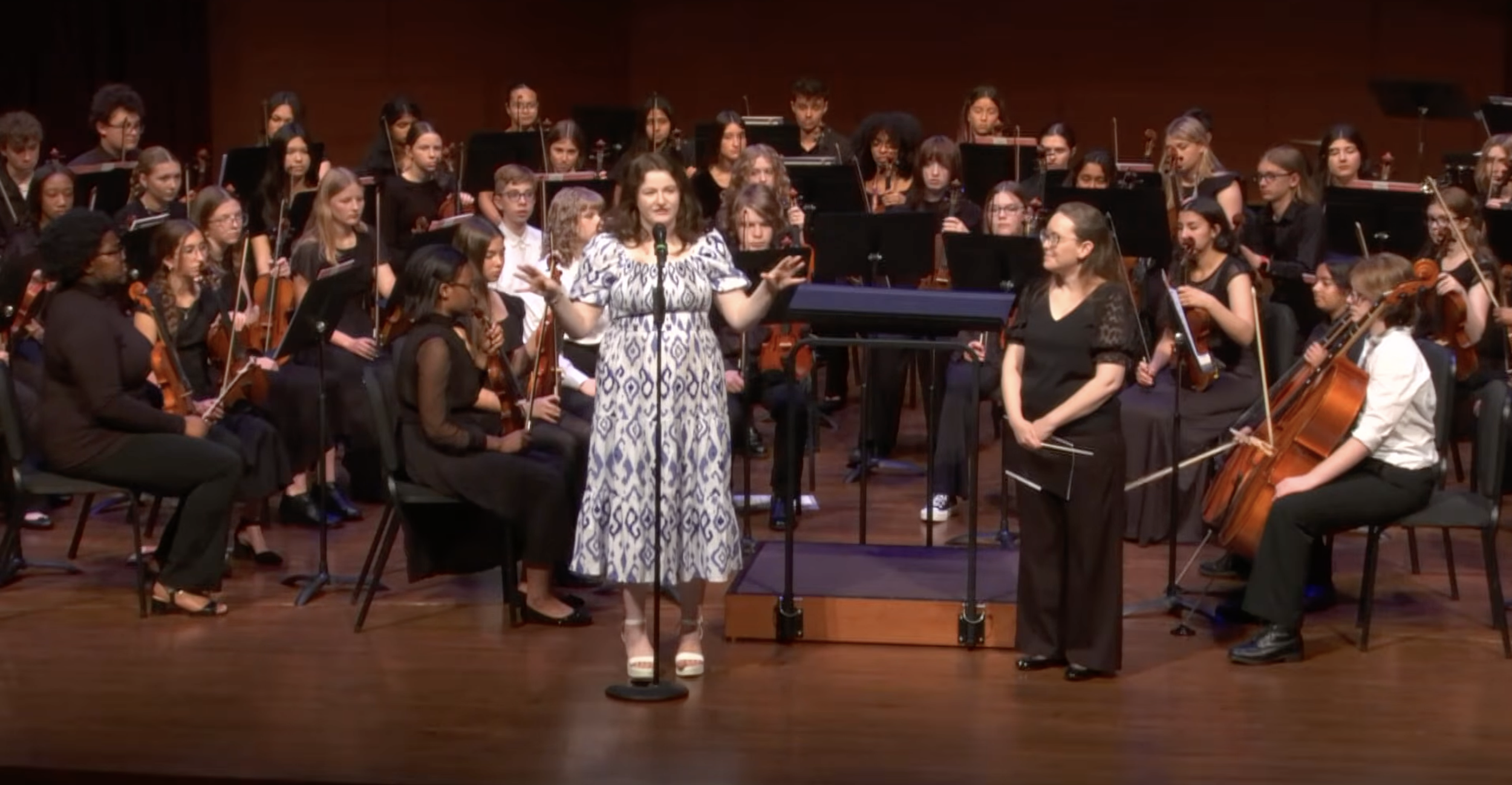 Corrao speaking before the premiere of "Soaring Shadows" at the 48th Annual Spring String Thing, May 31st, 2026