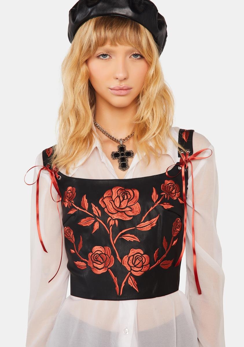 Botanical Rose Embroidery Design
