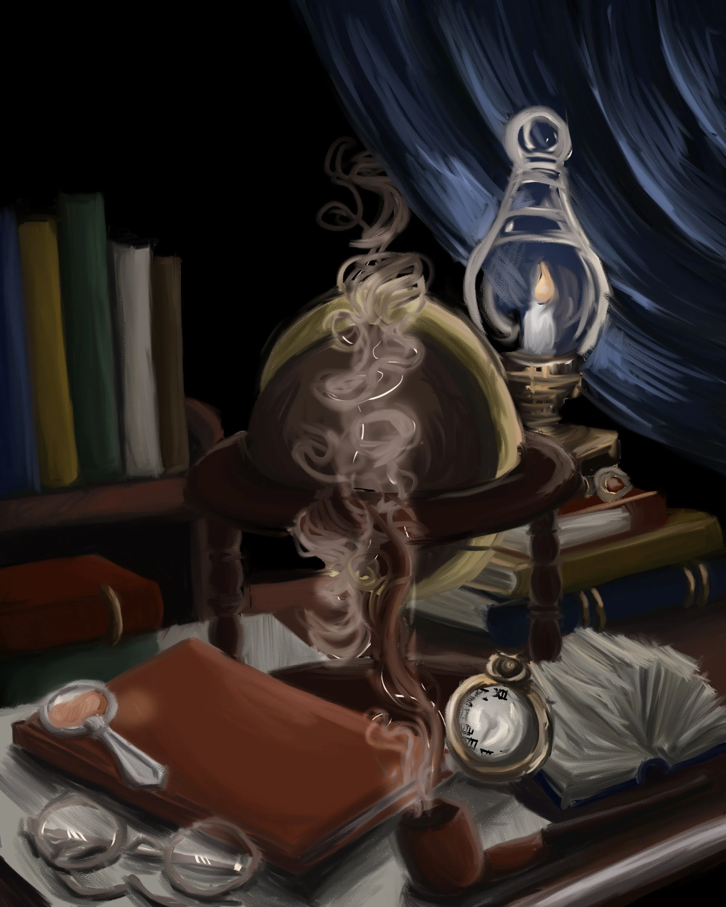 Dark Academia Desk Concept