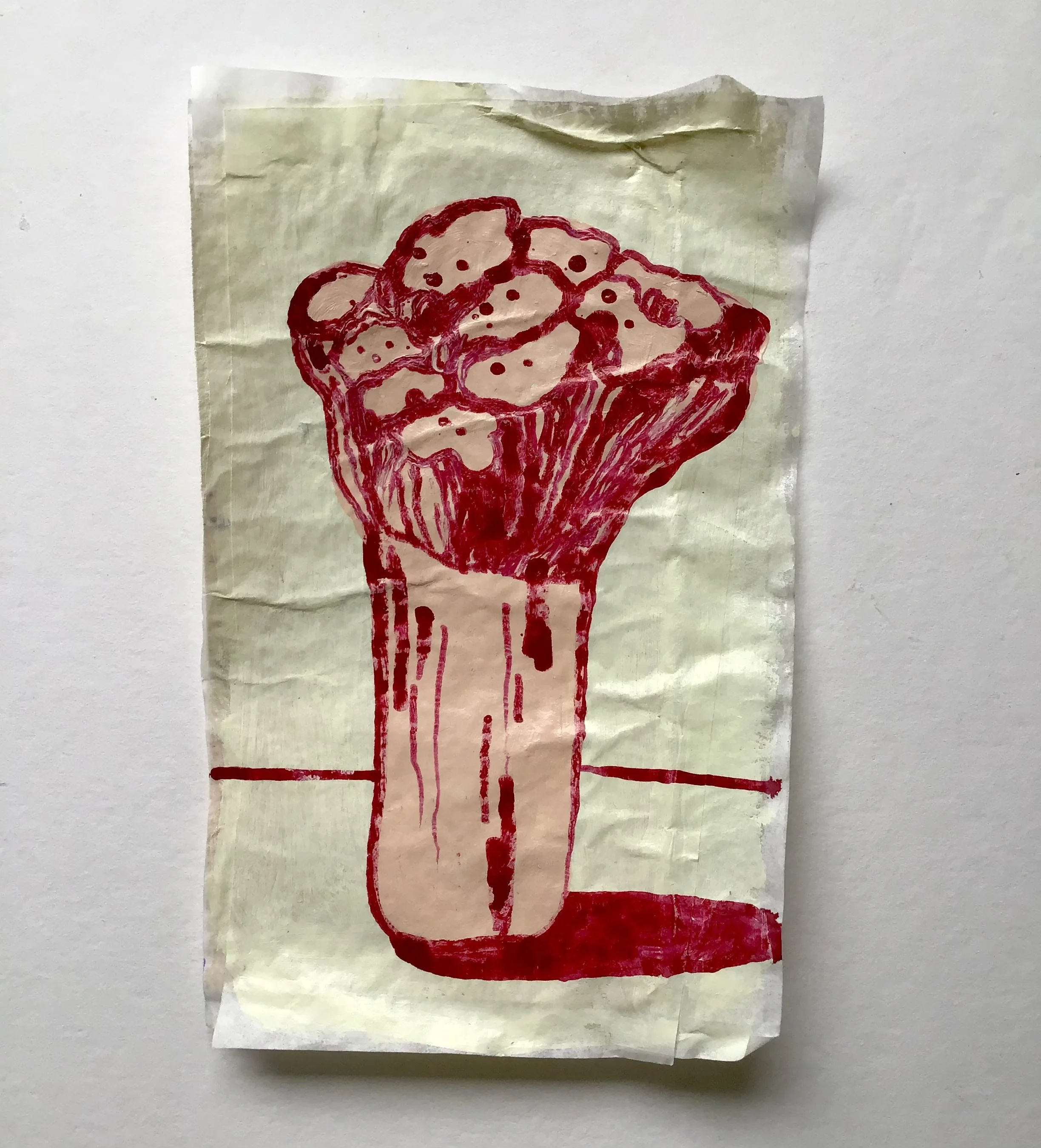 From the series 'Tem de se sonhar com os lugares, para se aprender a gostar deles'. Acrylic and ink on rice paper, 17x11cm, 2026.