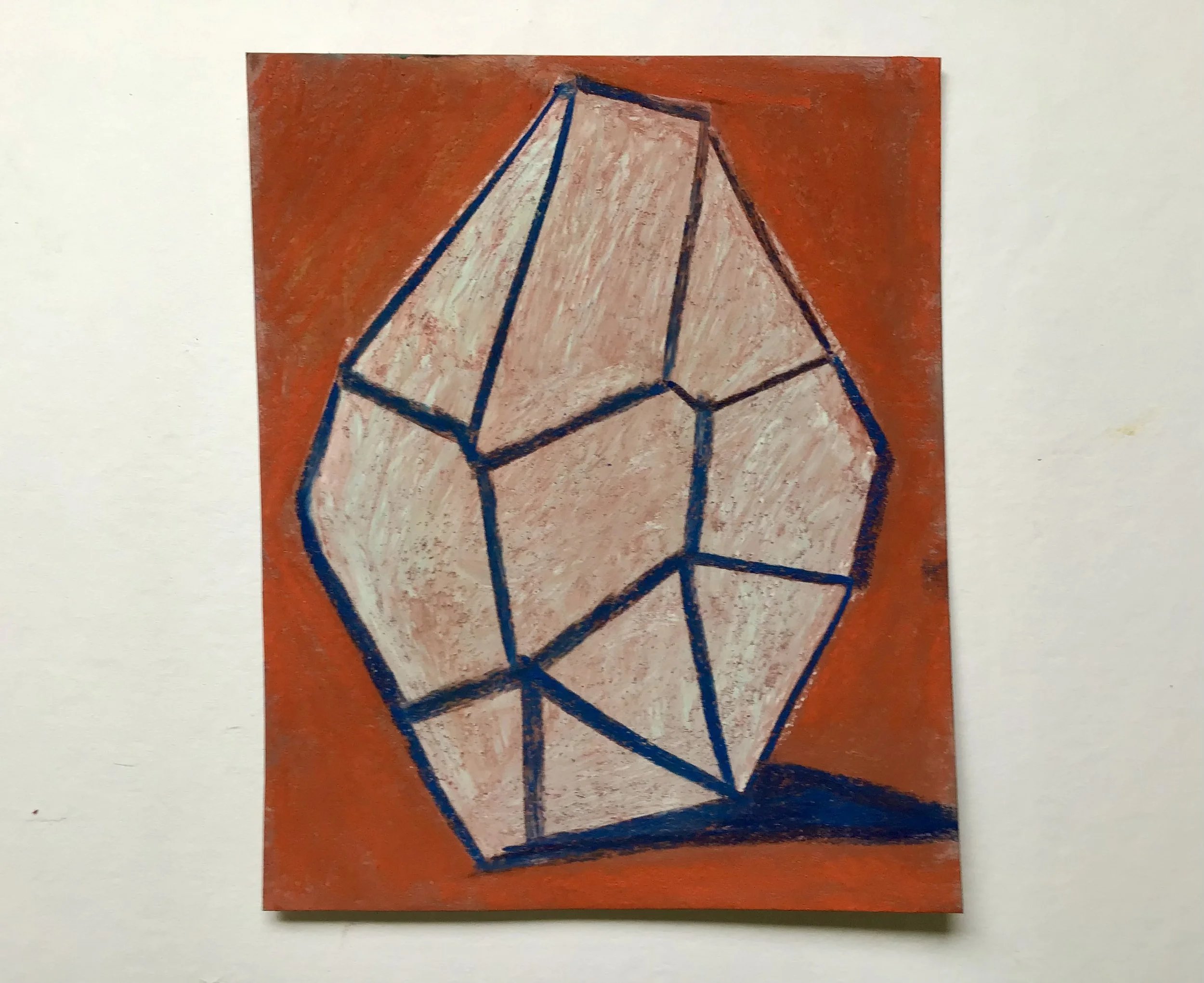 From the series 'Tem de se sonhar com os lugares, para se aprender a gostar deles'. Dry pastel on paper, 21x17cm, 2026.