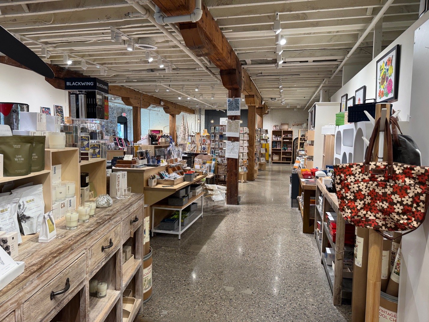 Everything from home goods, art, and gifts to art supplies at Found