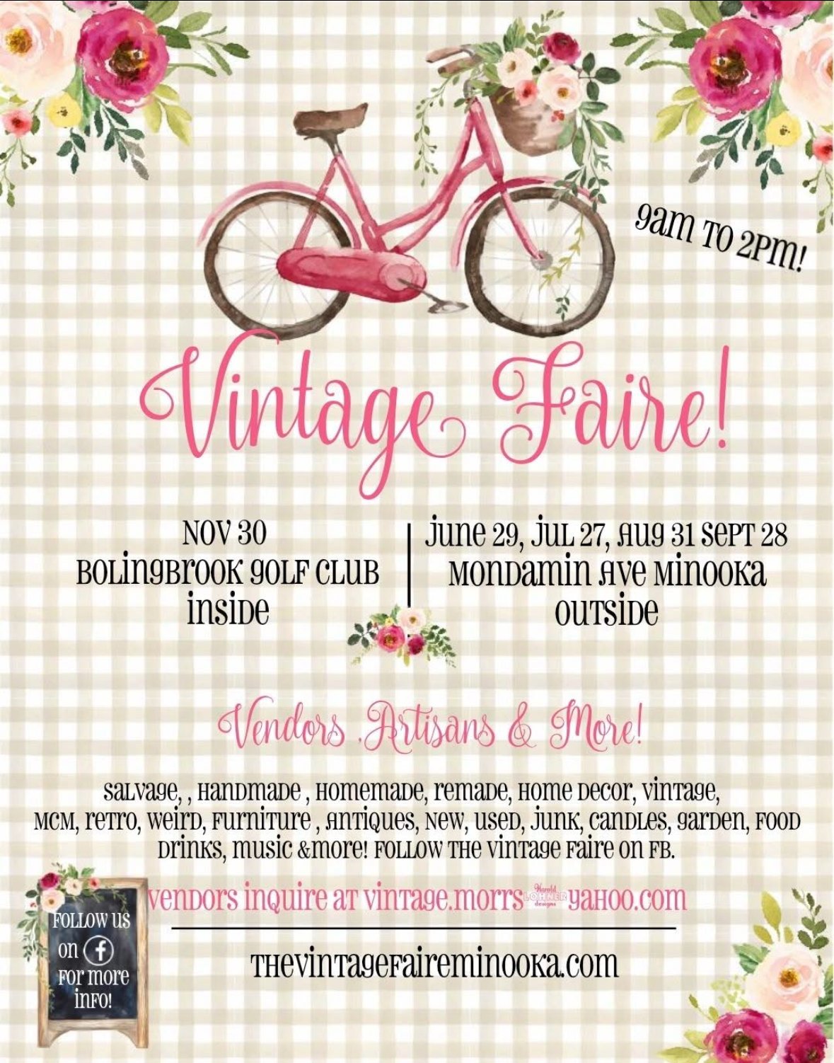 Holiday Vintage Faire at the Bolingbrook Golf Club