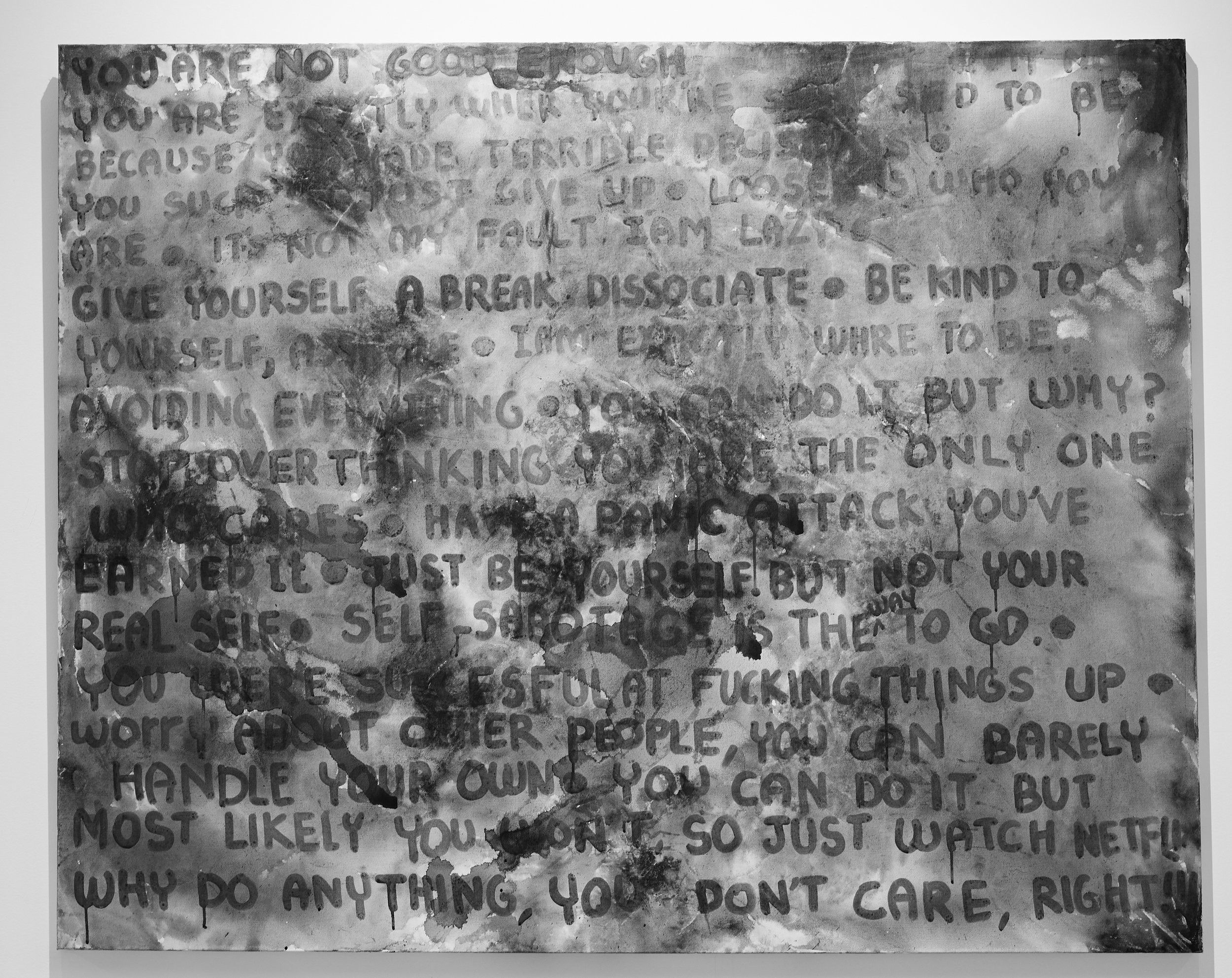 Don't Be Hard On You, 2023 / Acrylic on canvas / 48 x 60 in