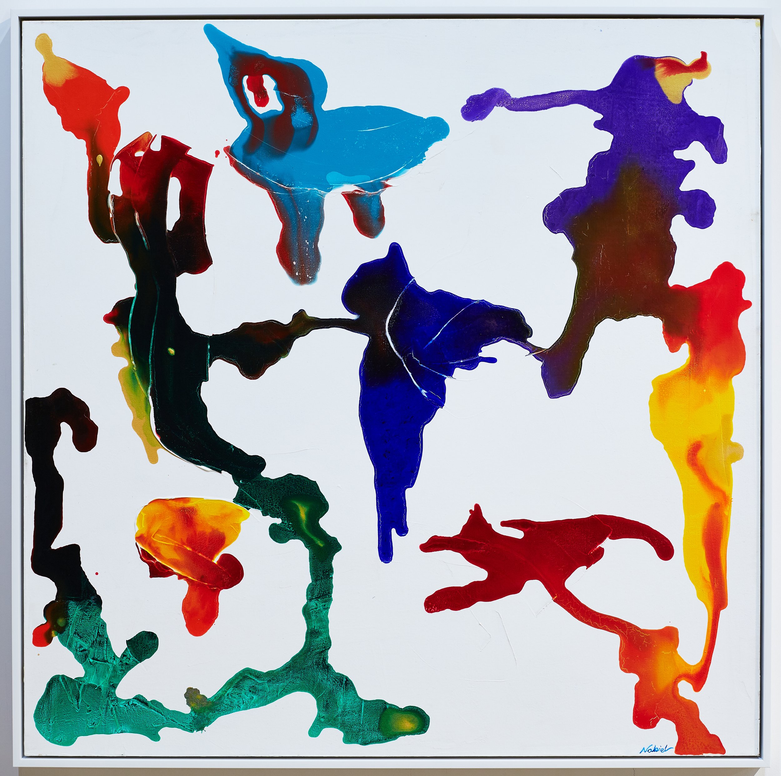 Let's Play, 2021 / Acrylic on canvas / 37 x 37 in