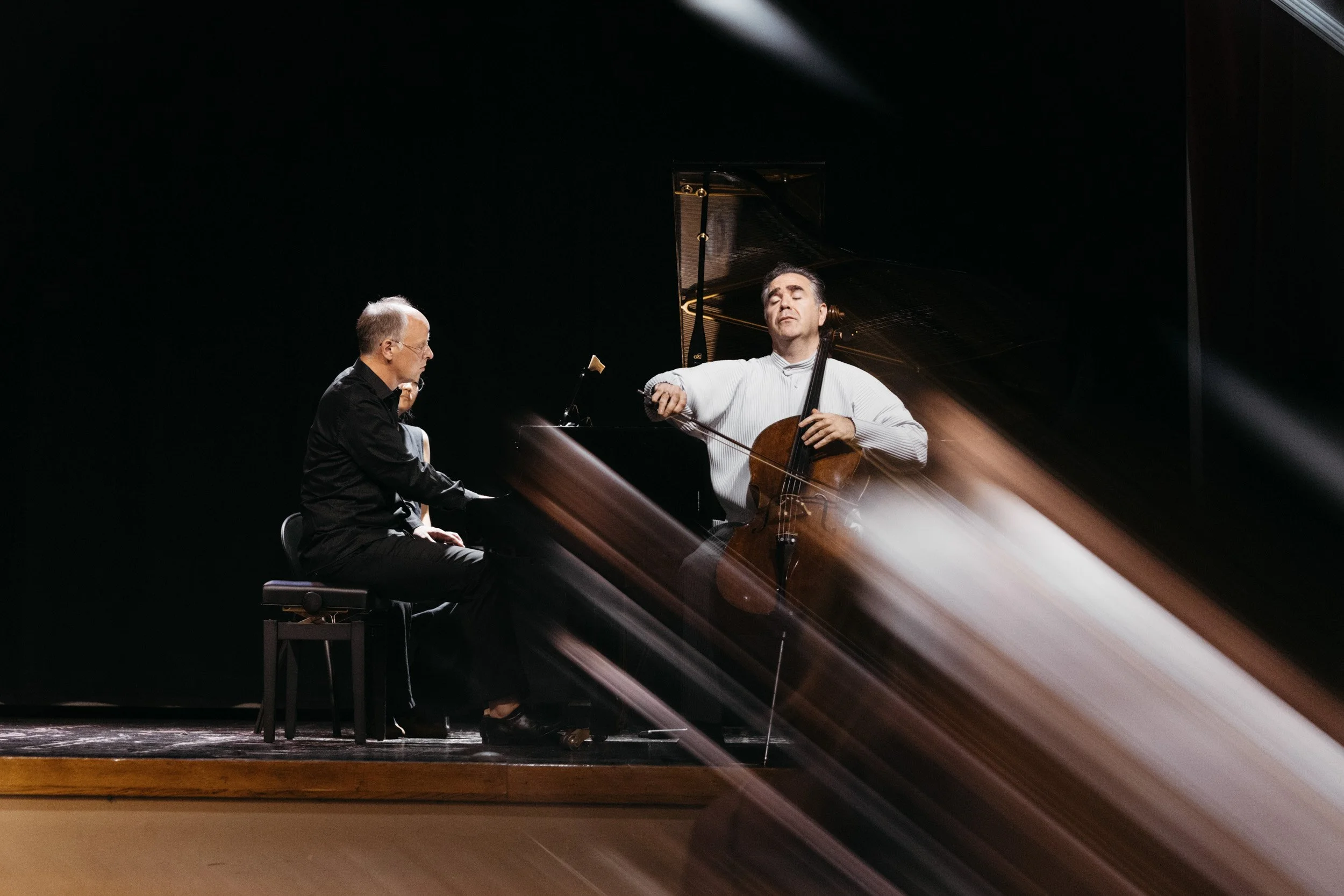 Photos of teachers concert during a music festival and masterclass.