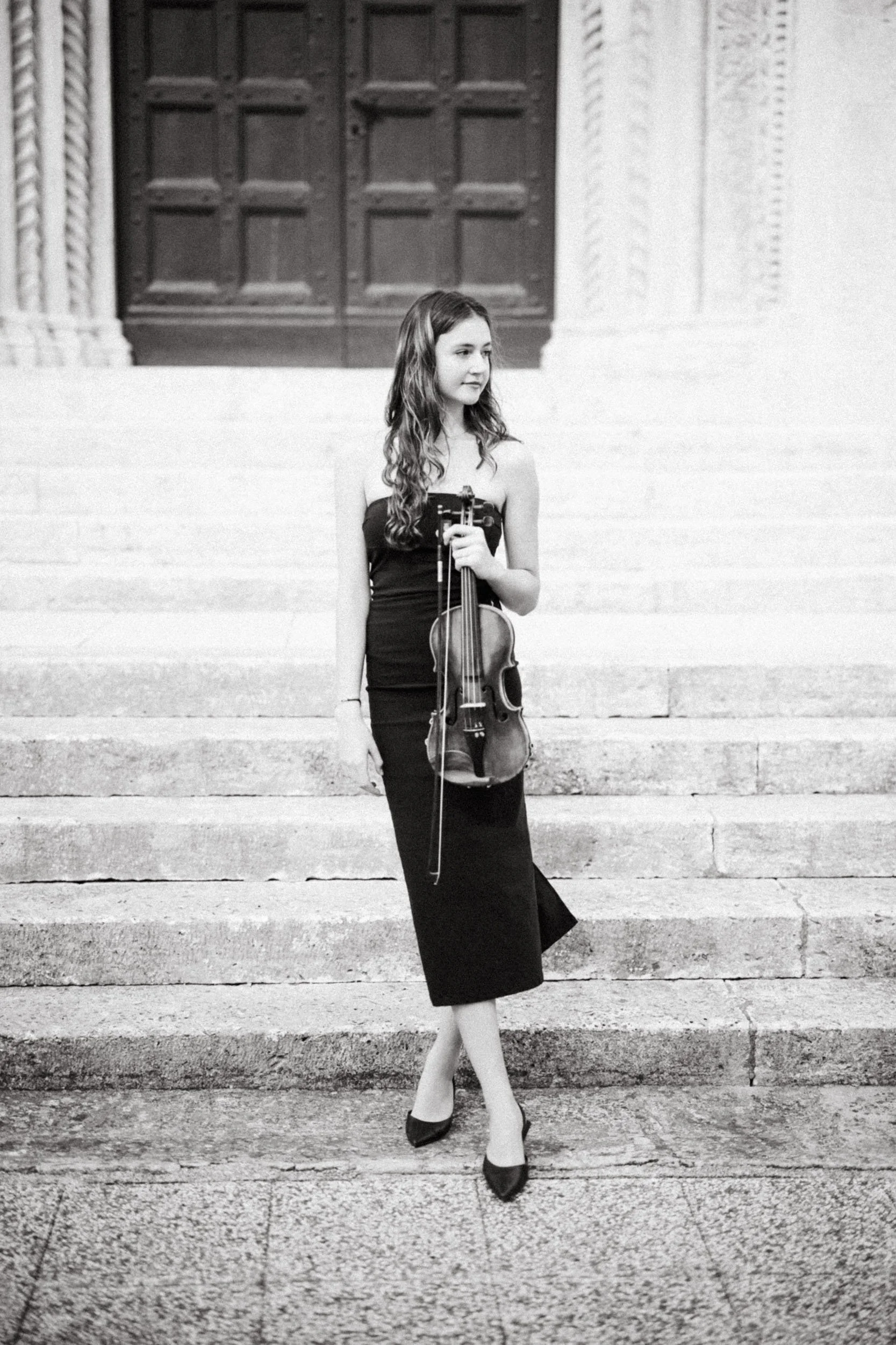 Black and White Portrait of a musician