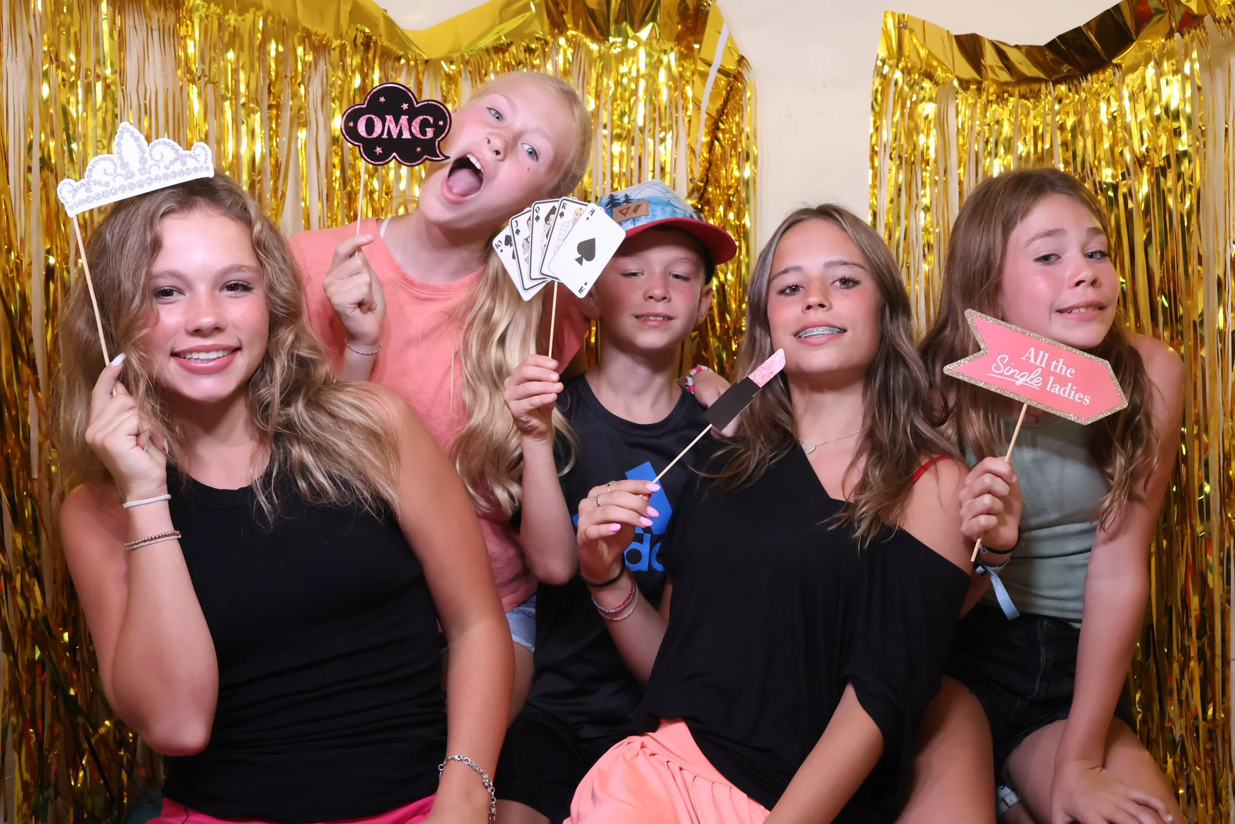 Group of friends in a Photo Booth rental