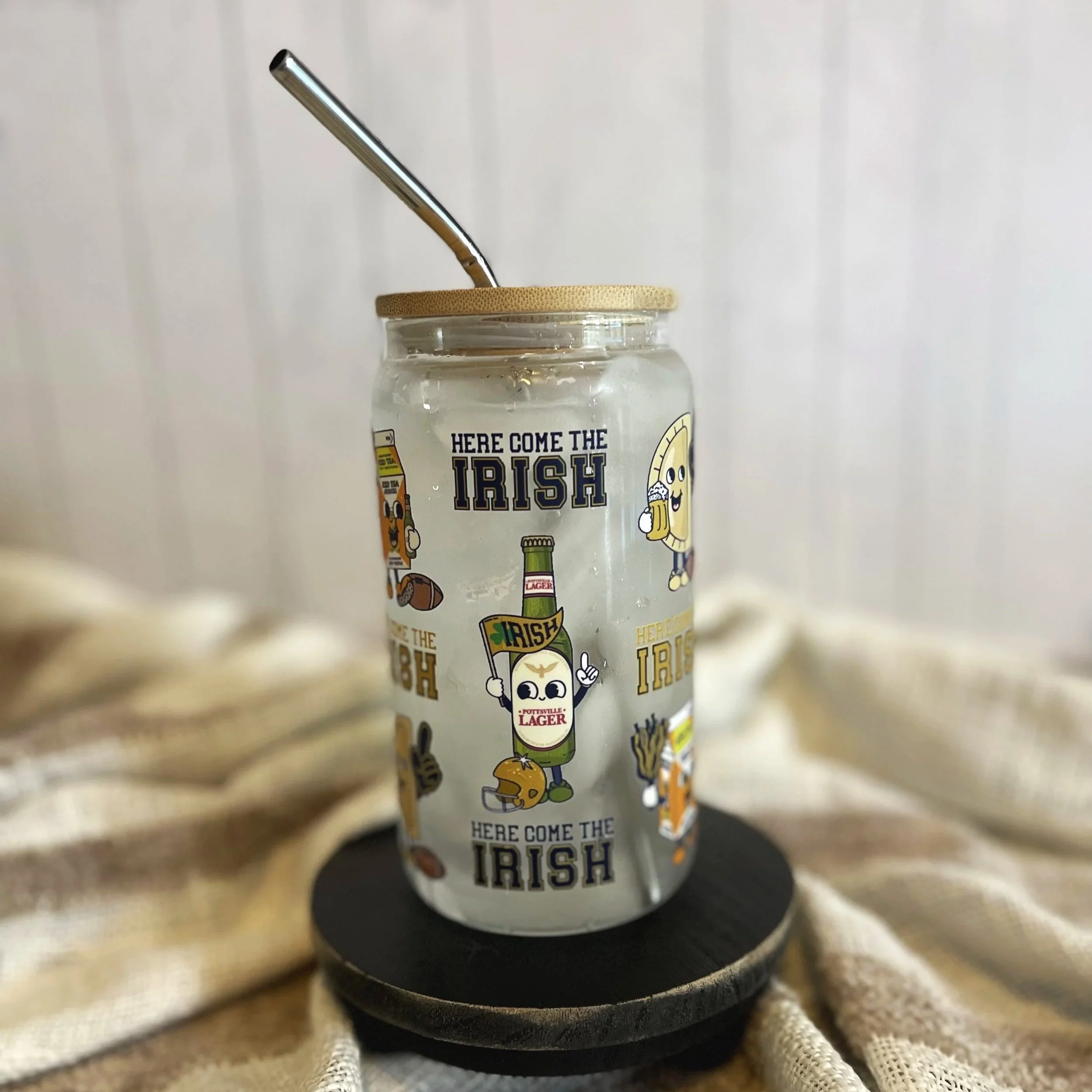 Here Come The Irish Glass Can
