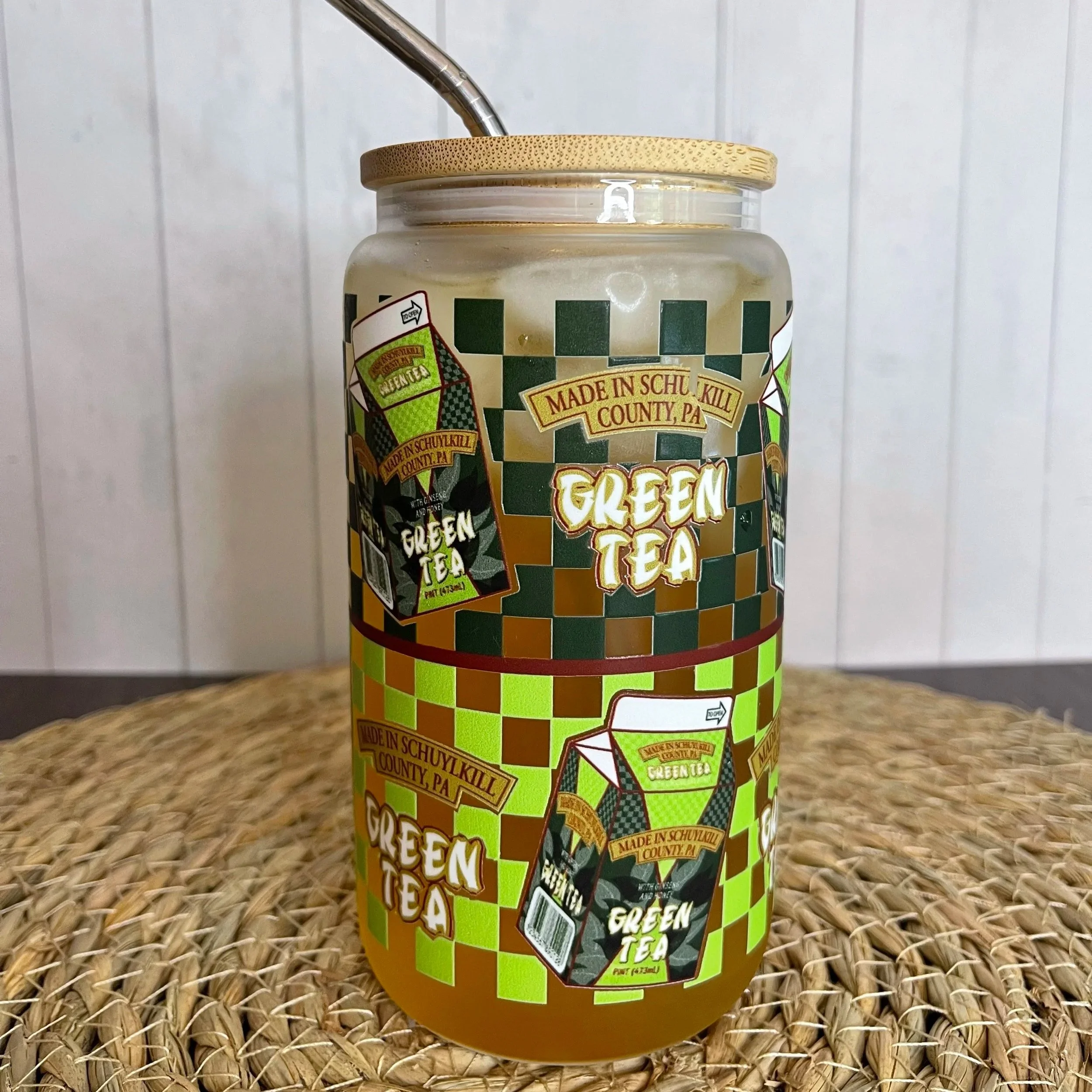 Green Tea Glass Can