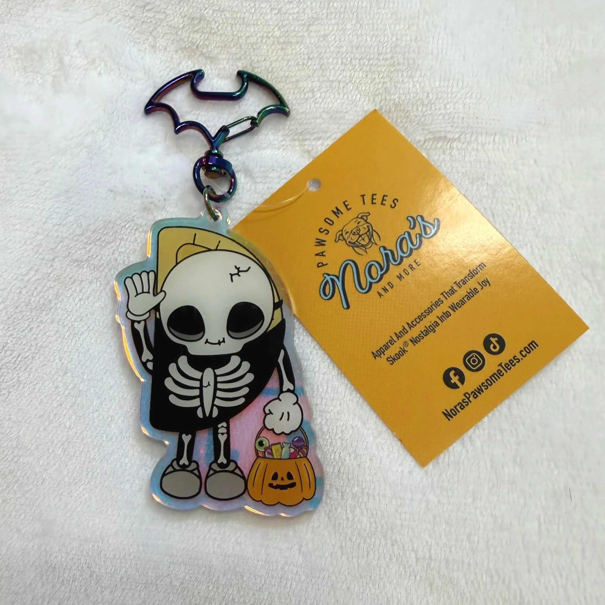 Skeleton Pierogi Bag Charm