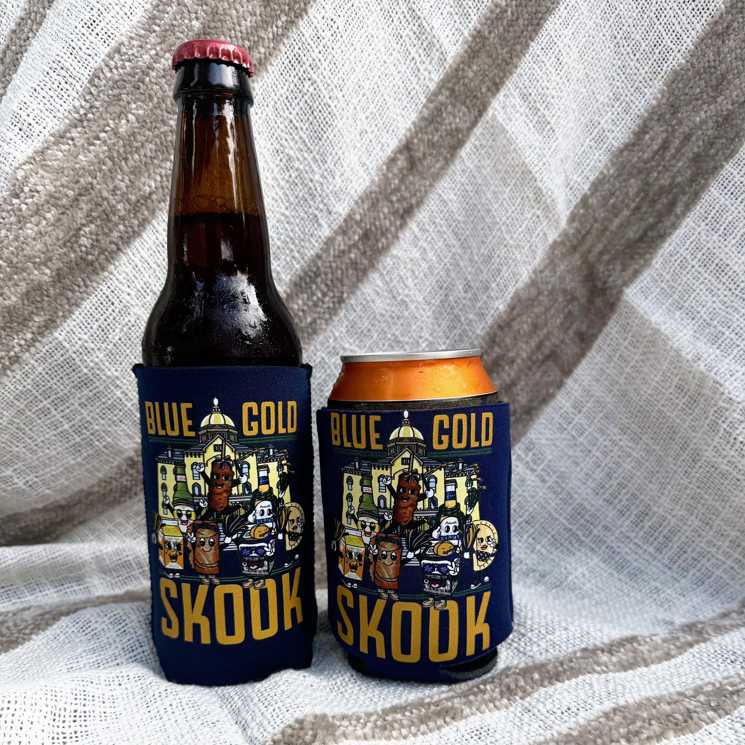Blue Gold Skook Can Cooler