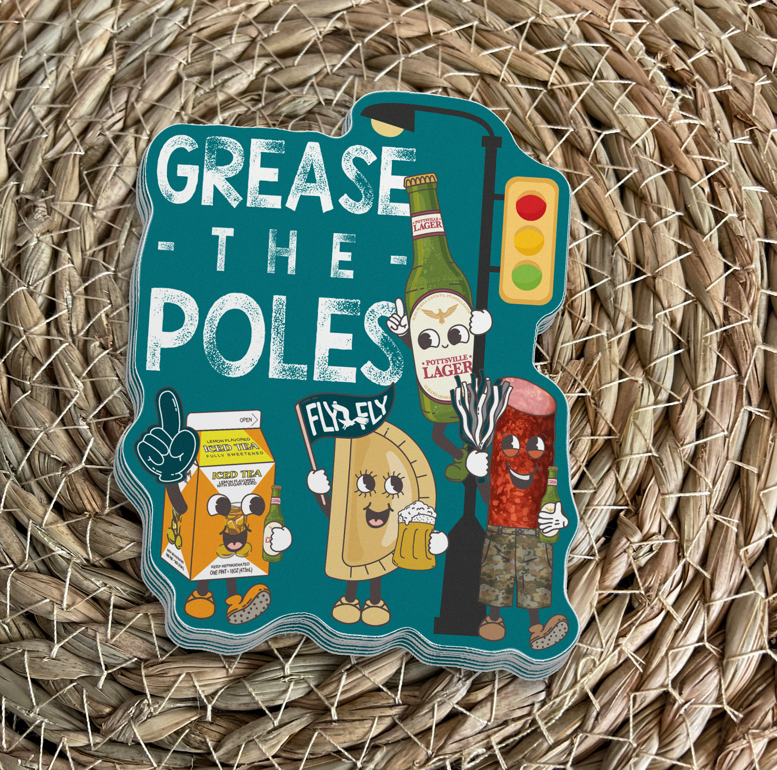 Grease The Poles Sticker