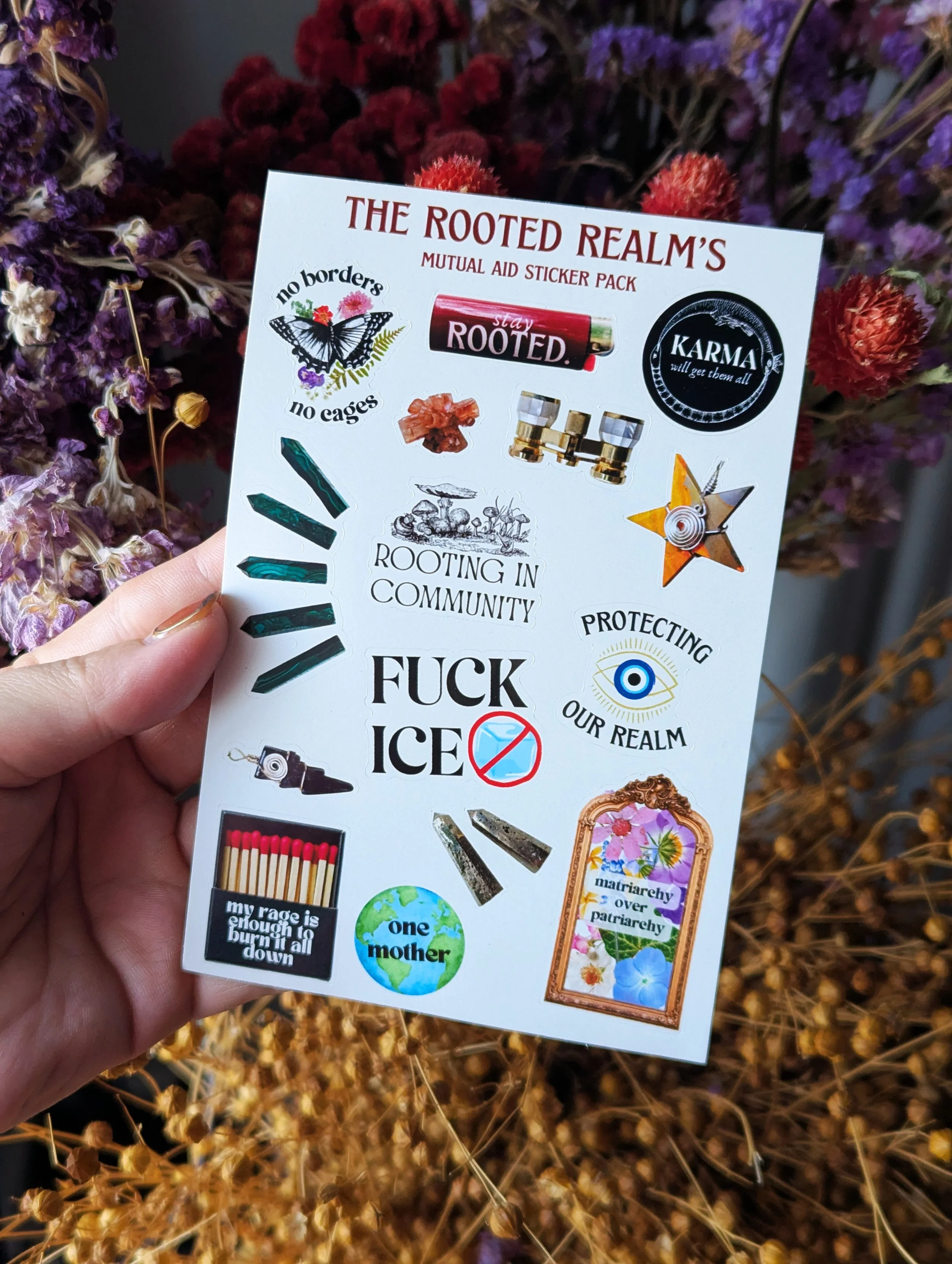 Mutual Aid Rooted Sticker Sheet
