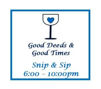 “Snip &amp; Sip” at Wendy Fasser’s 