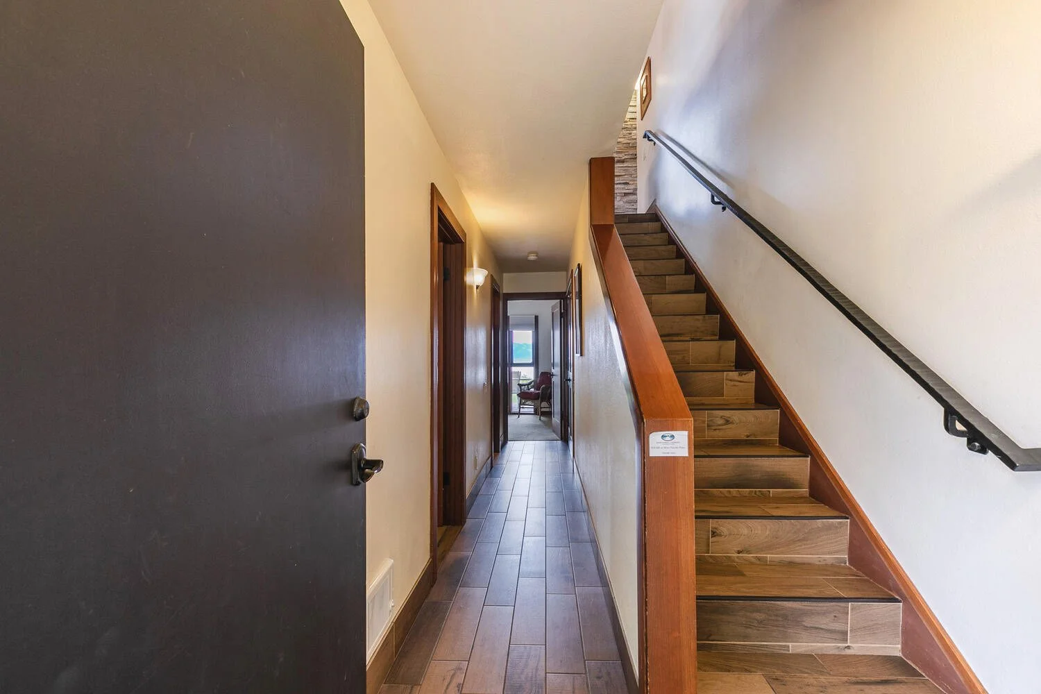 unit 44 hallway and stairs from front door