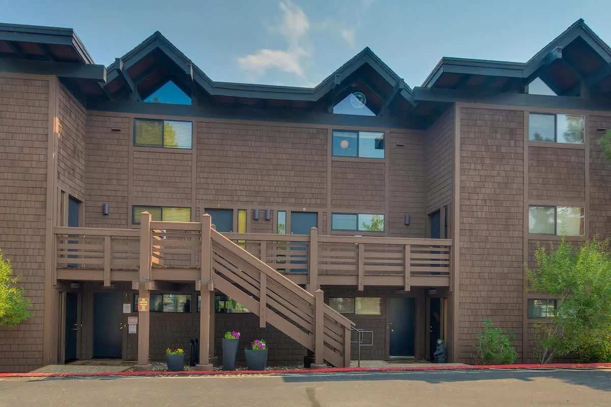 unit 6 building, brown 2-story with shingles