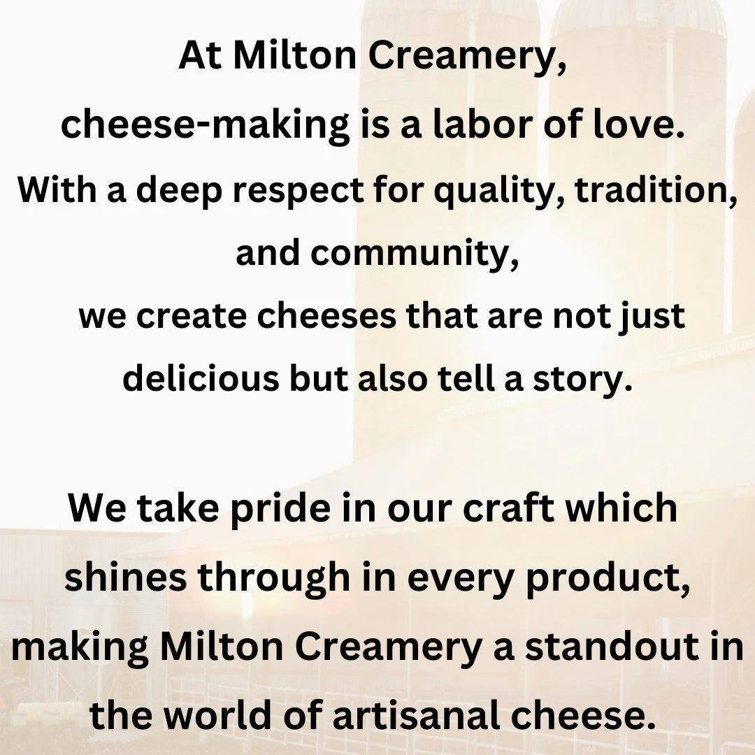🧀 At Milton Creamery, cheese-making is a labor of love.
Every bite reflects our quality, tradition, and community&mdash;delicious cheese with a story.

Interested in finding our cheese?

1.  Stop by our retail store in Milton Iowa Mon-Fri 9:00-5:00 