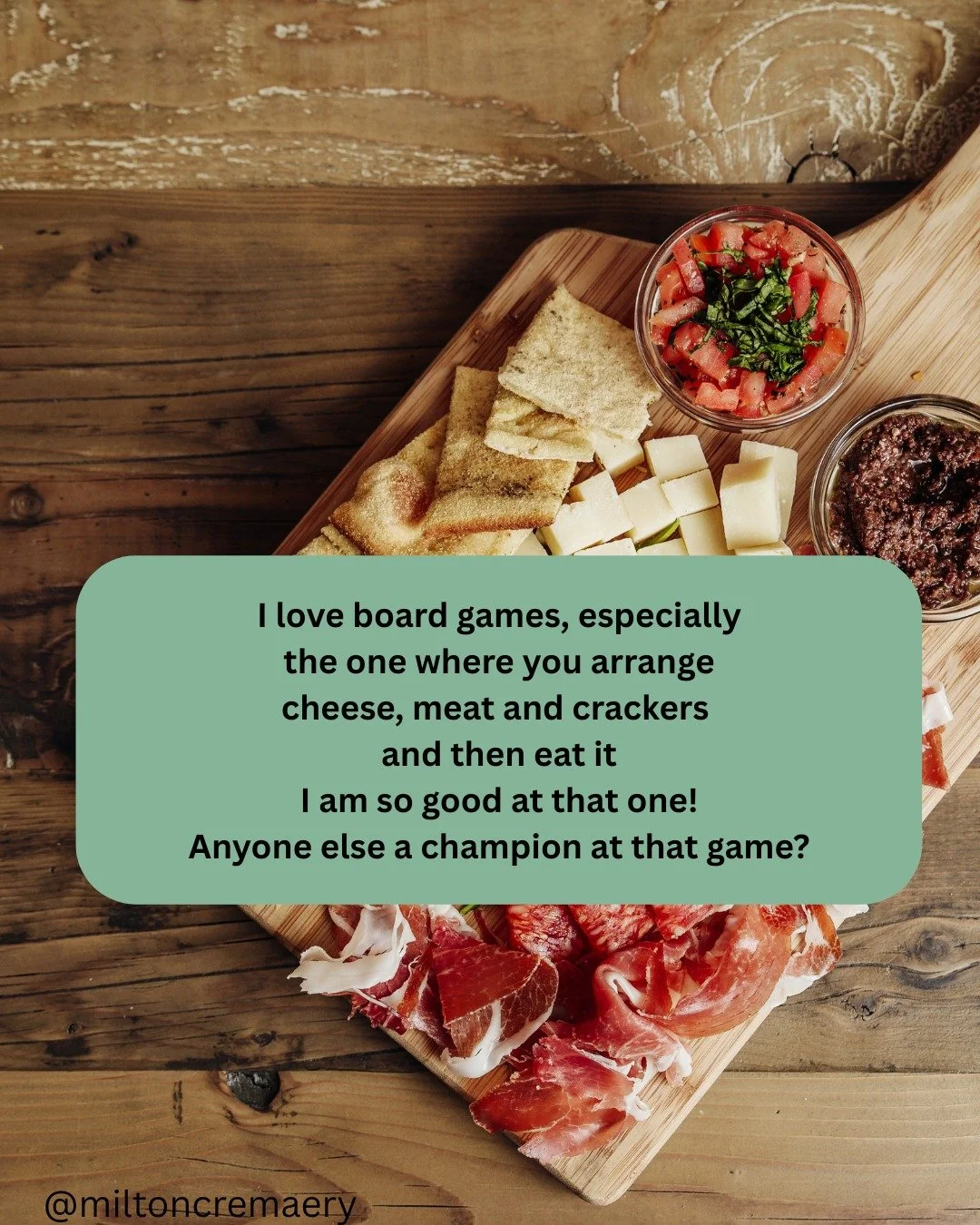 The weekend is upon us, time to play your favorite board game with your favorite people!  Tag your cheese bestie and schedule a "game" night, one where everyone wins!  Drop a pic of your board game!
#weekendvibes #cheeselover #cheesemonger