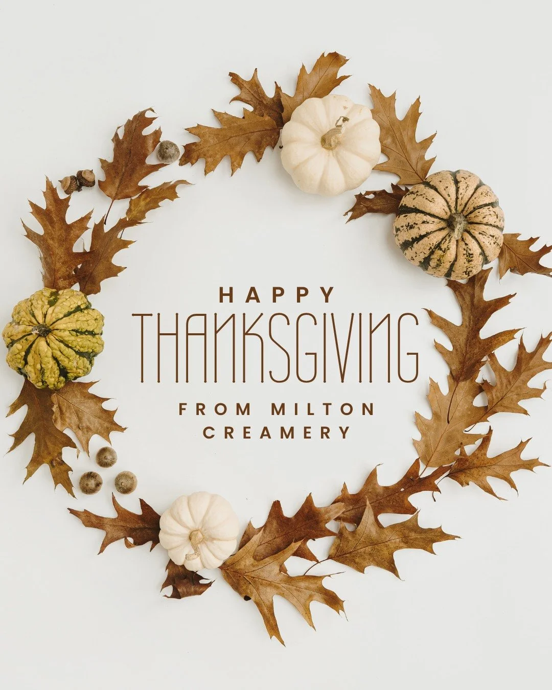 From our Milton Creamery family to yours &mdash; Happy Thanksgiving. 🧡🧀

As a small, family-owned creamery, this season always reminds us how grateful we are for the people who make what we do possible:
&bull; the hardworking farmers who care for t