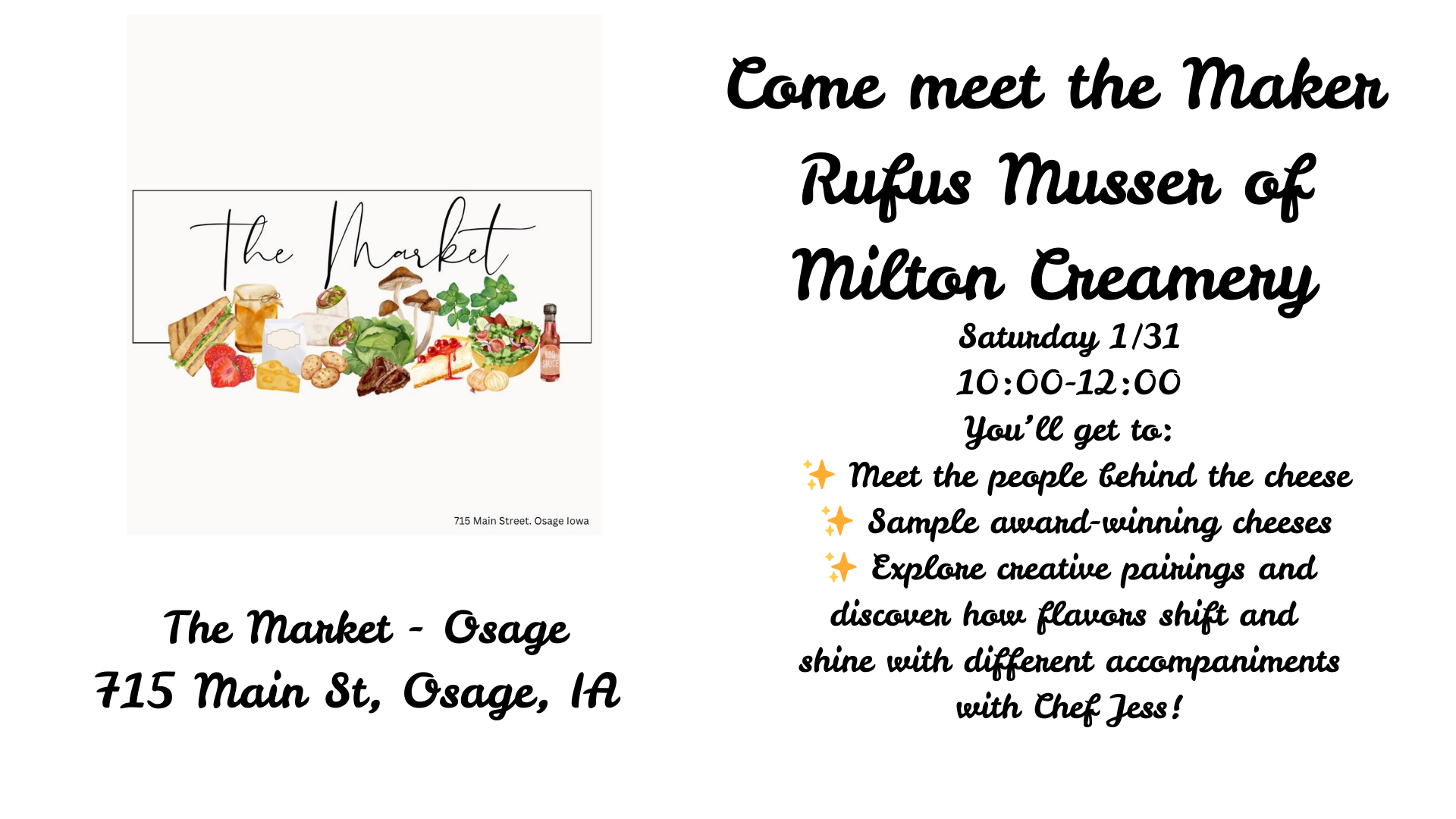 Meet the Maker at The Market Osage IA