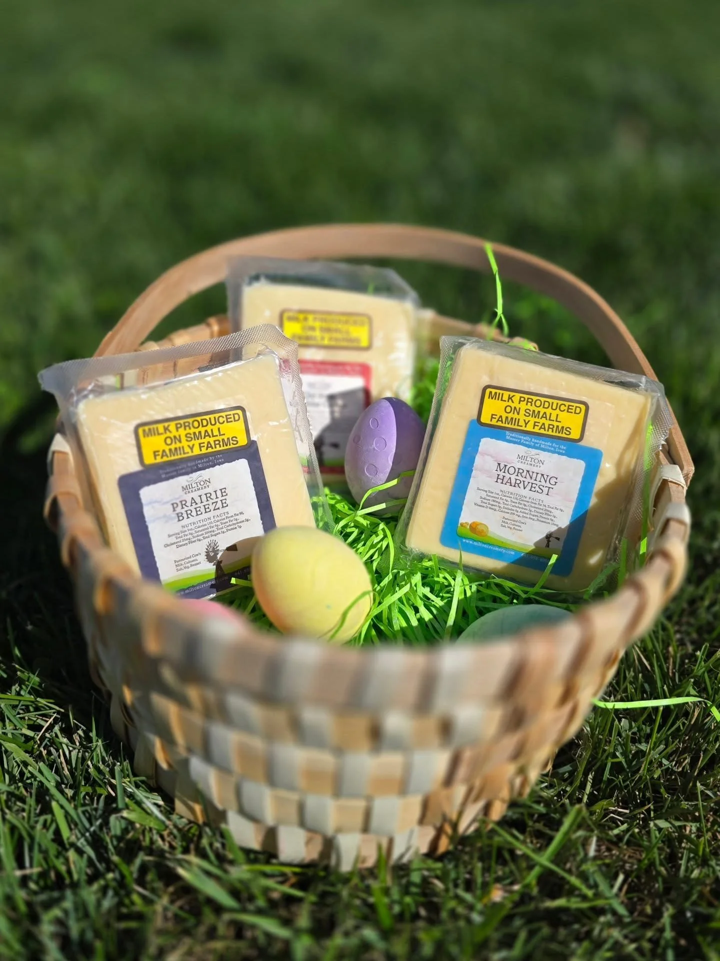 Can we all agree that if you are a cheese lover this basket is much better than a basket full of chocolate? 

Do you still make  baskets for your grown children?  Here's an idea that will surprise them, and no sugar &amp; high protein. If you are luc