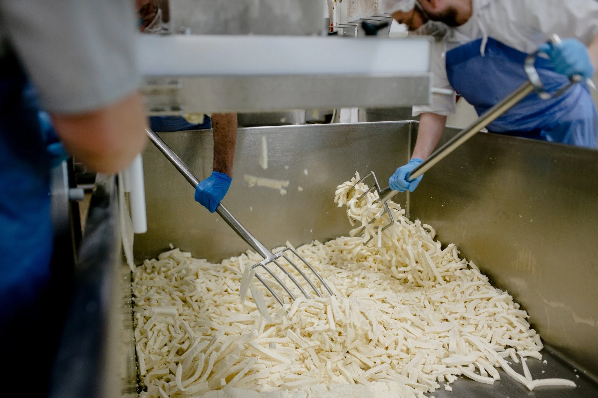 We are not flashy in the way we make cheese.

A lot of what happens here still looks much like it did years ago&mdash;hands in the vat, curds worked carefully, and people paying attention to each step along the way.

There are faster ways to make foo