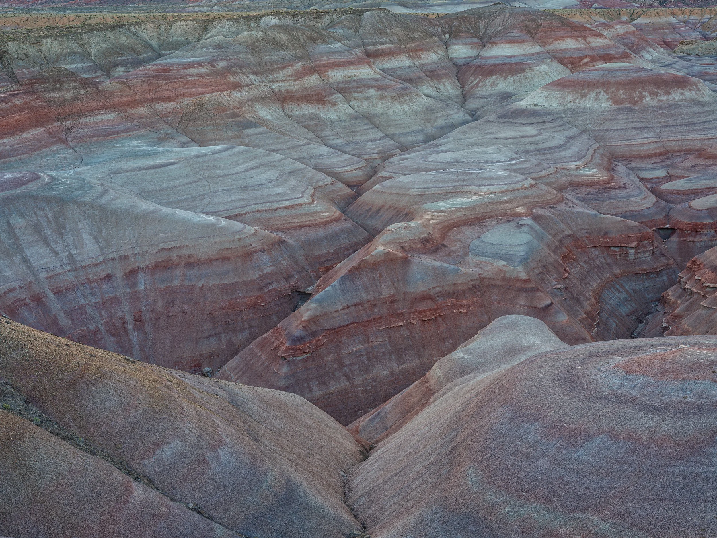 Badlands on the Moonscape floor.