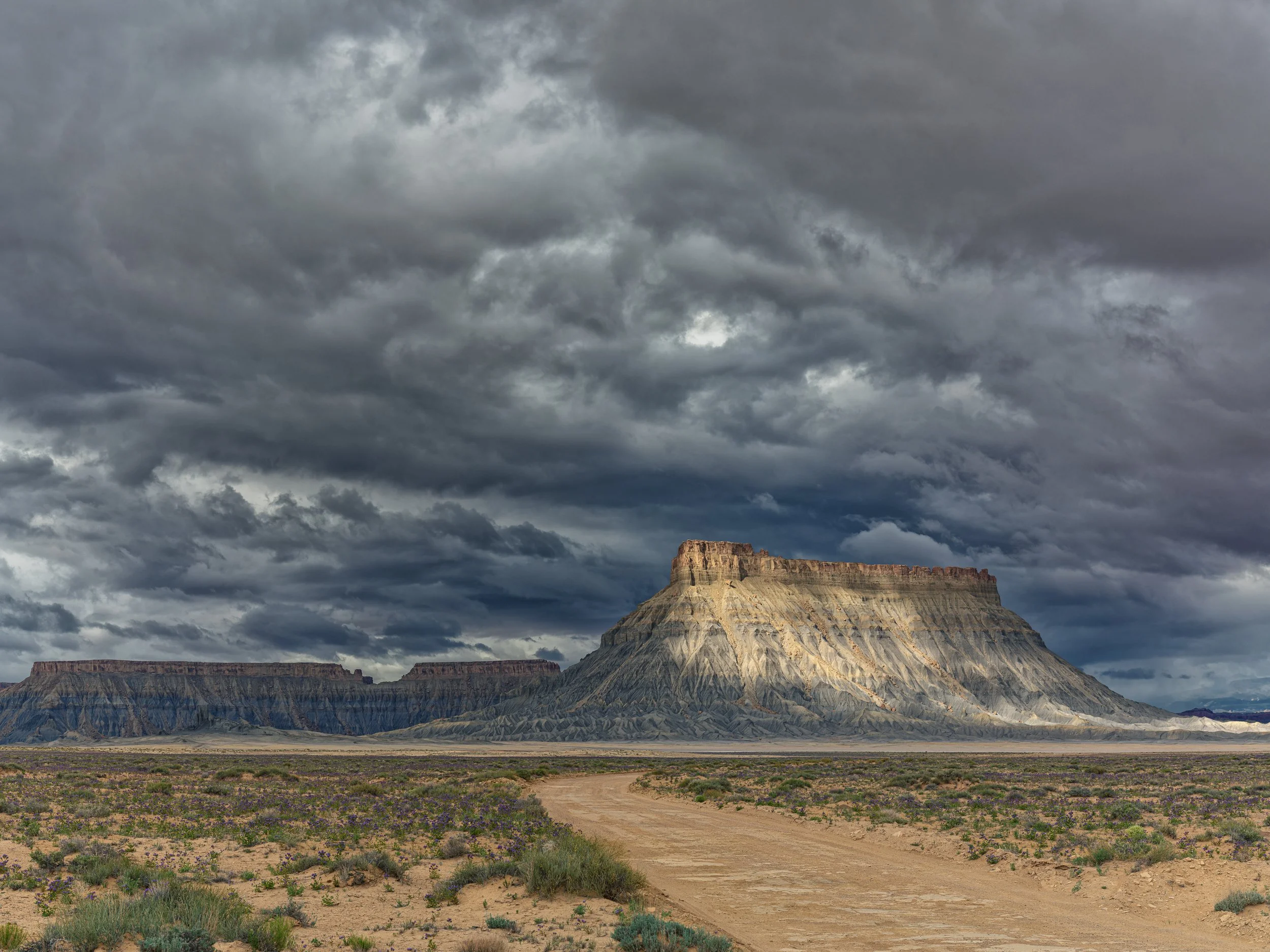 Factory Butte, from the road to the Overlook