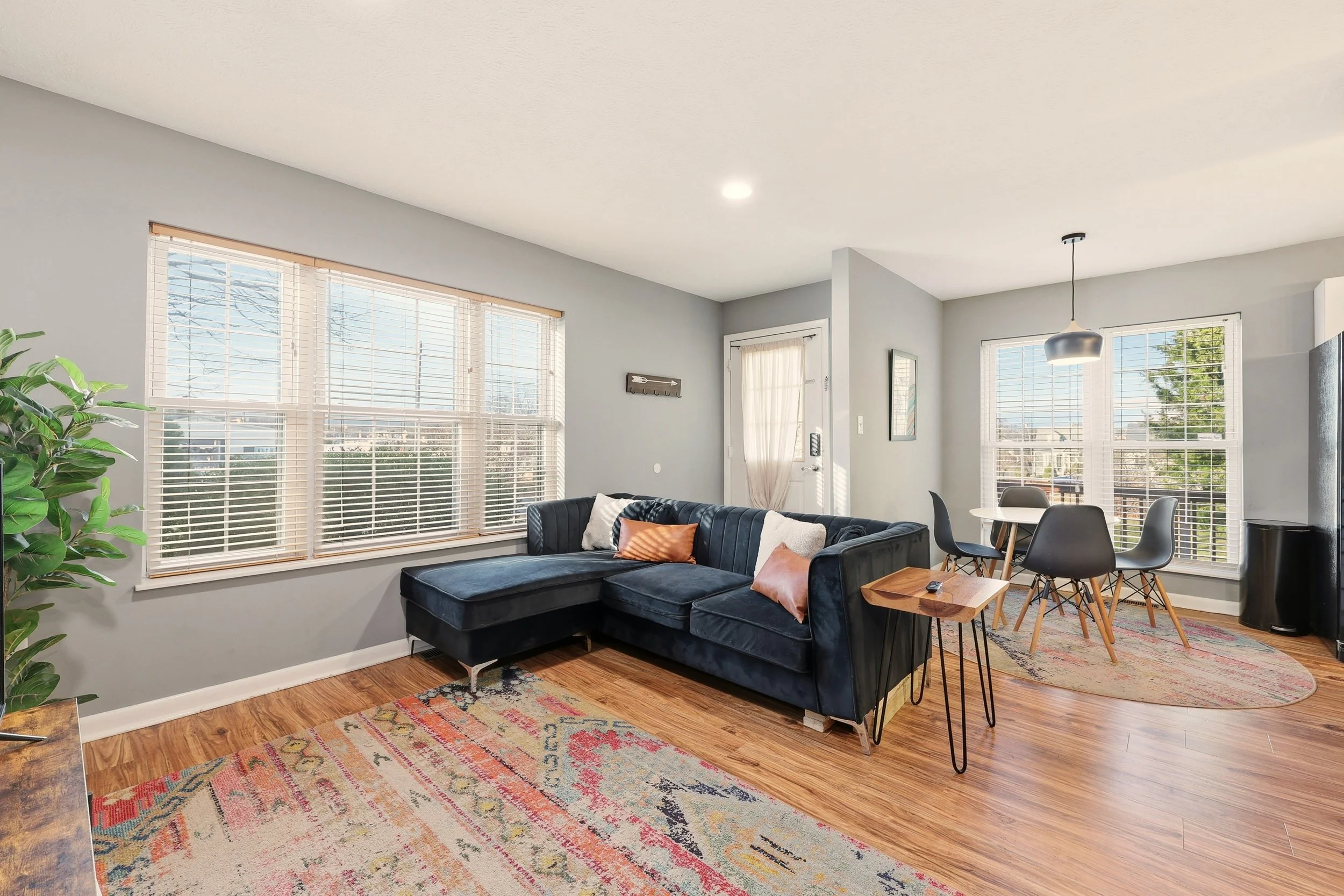 Bright living room photographed by a Martinsburg WV real estate photographer