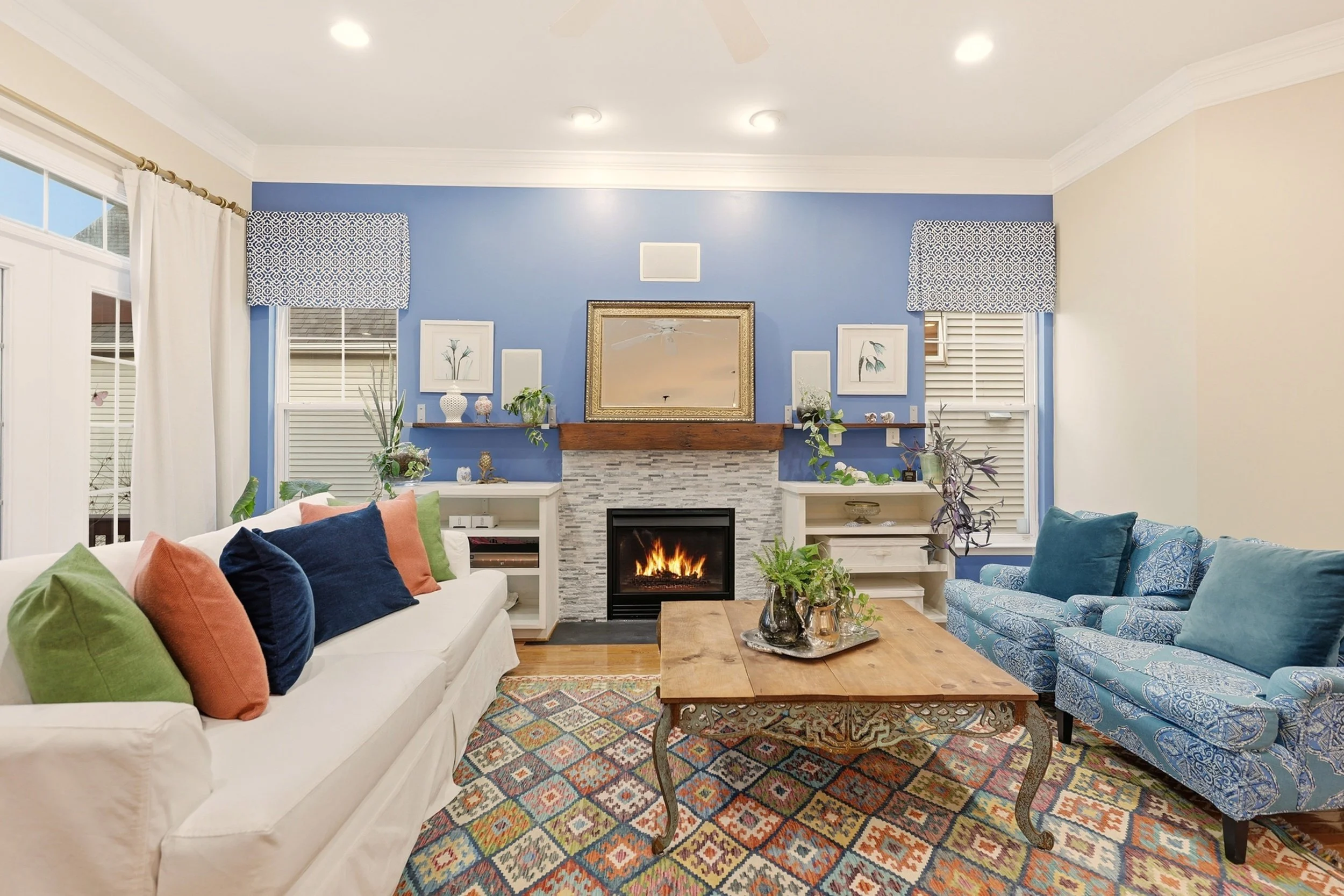 Bright living room photographed by a Martinsburg West Virginia real estate photographer