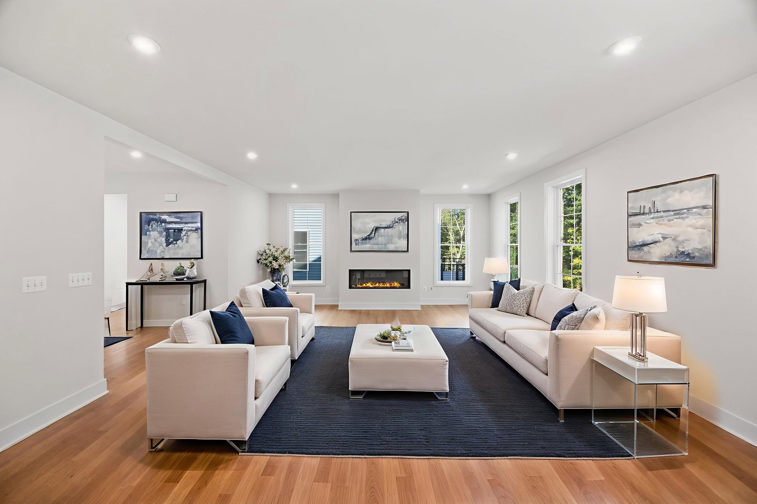 Bright living room photographed by a Martinsburg West Virginia  real estate photographer