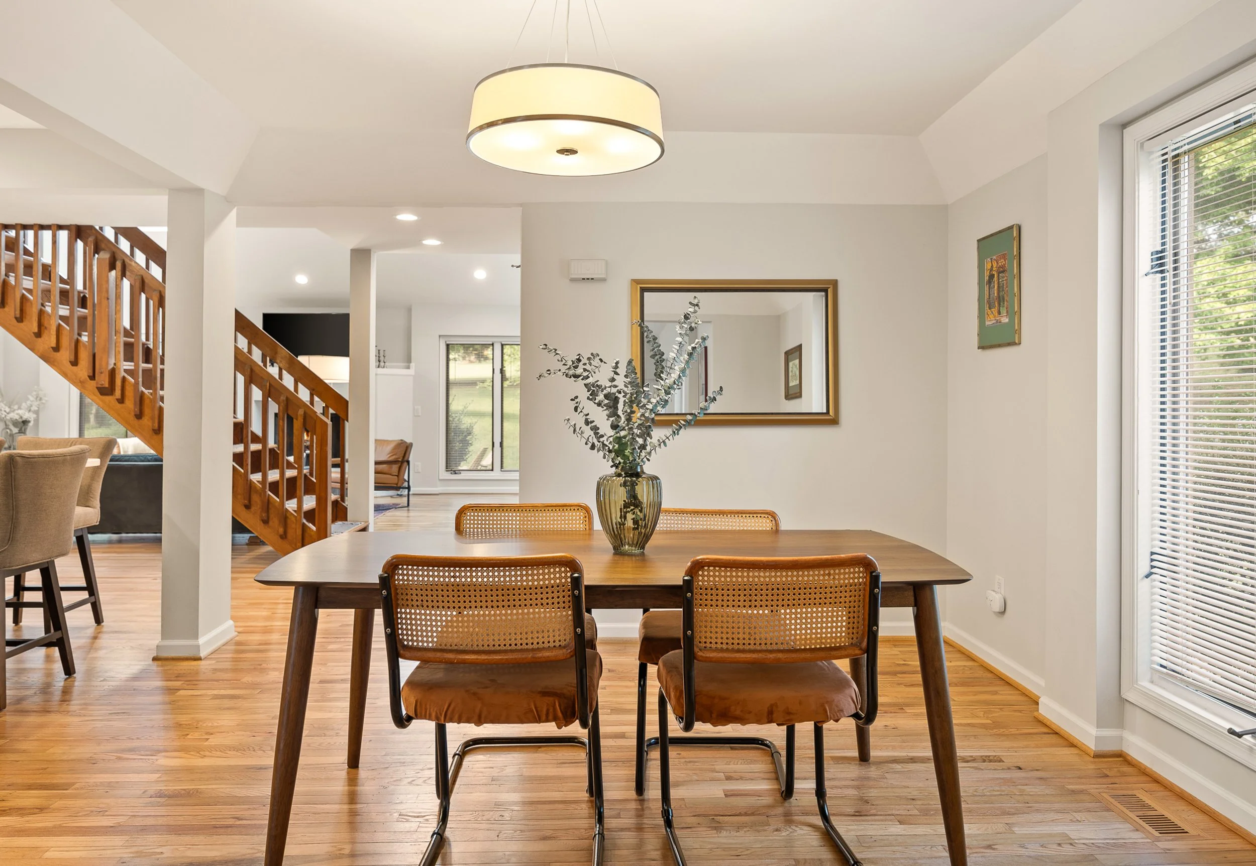 Bright dining room photographed by a Martinsburg West Virginia real estate photographer