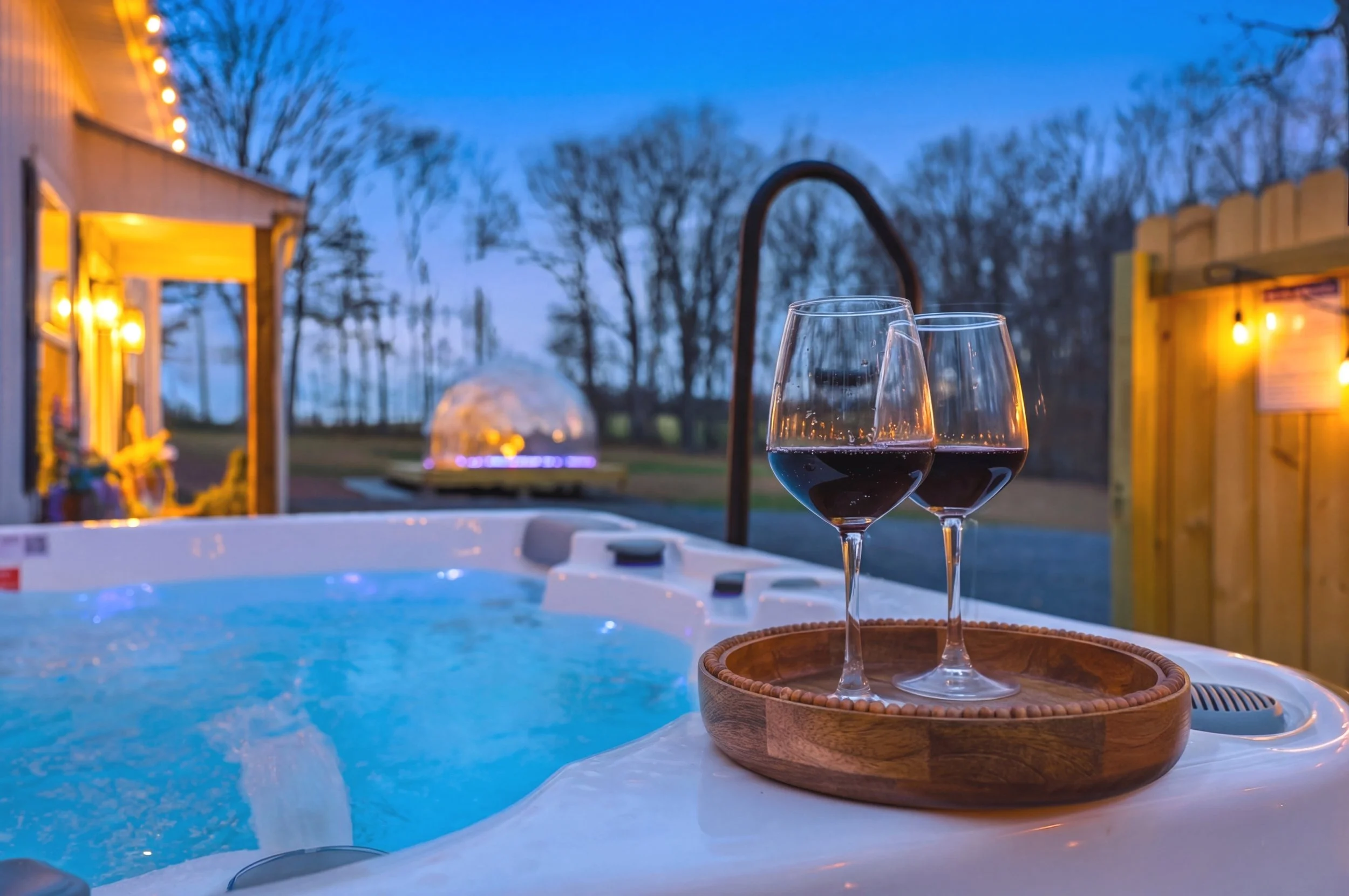 hotub in Berkeley Springs West Virginia Airbnb Short term rental photographed by Martinsburg, West Virginia photographer