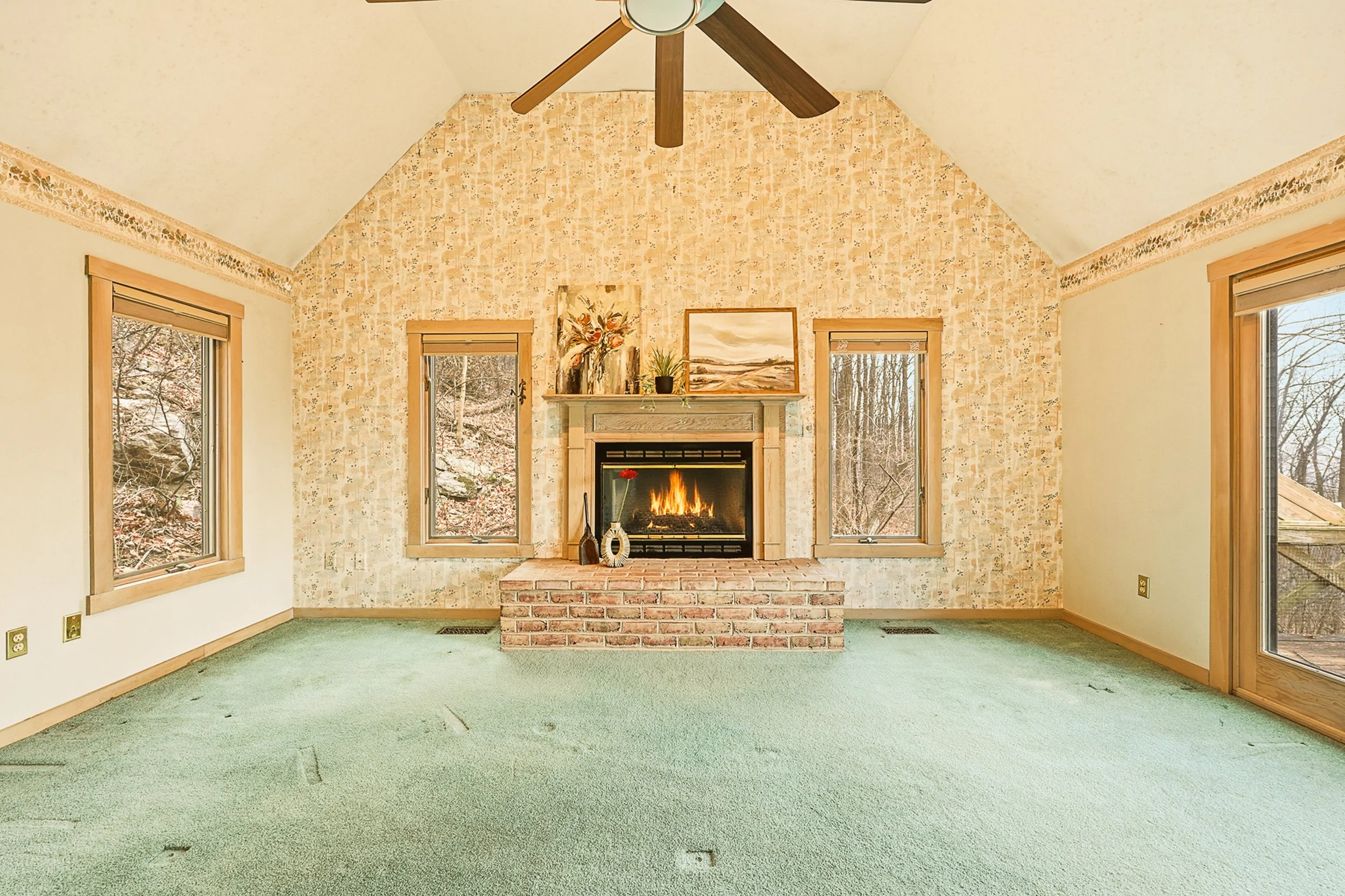 Bright living room photographed by a Martinsburg West Virginia real estate photographer