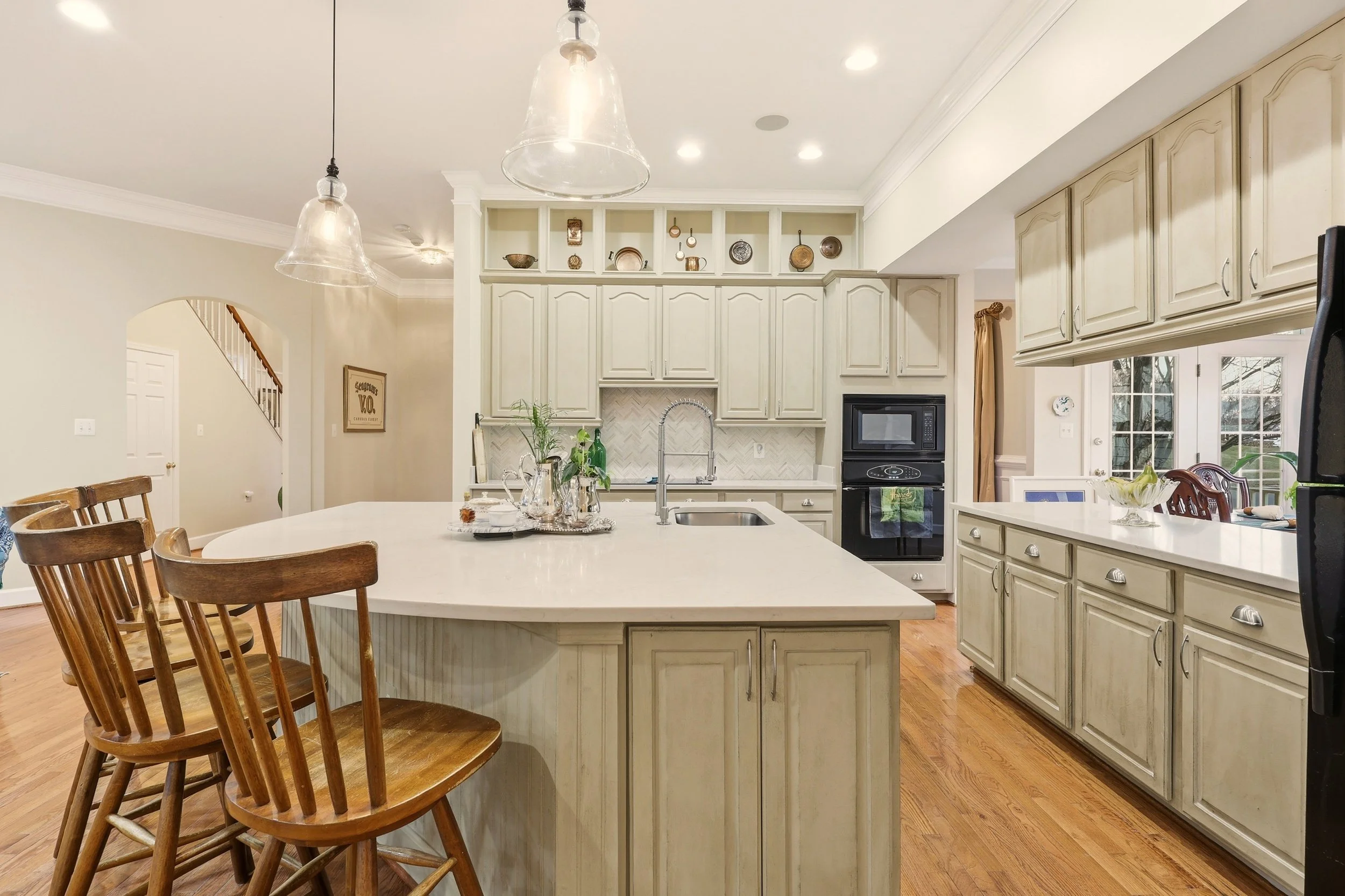 Clean modern kitchen interior photography for a Roundhill, Virginia home listing