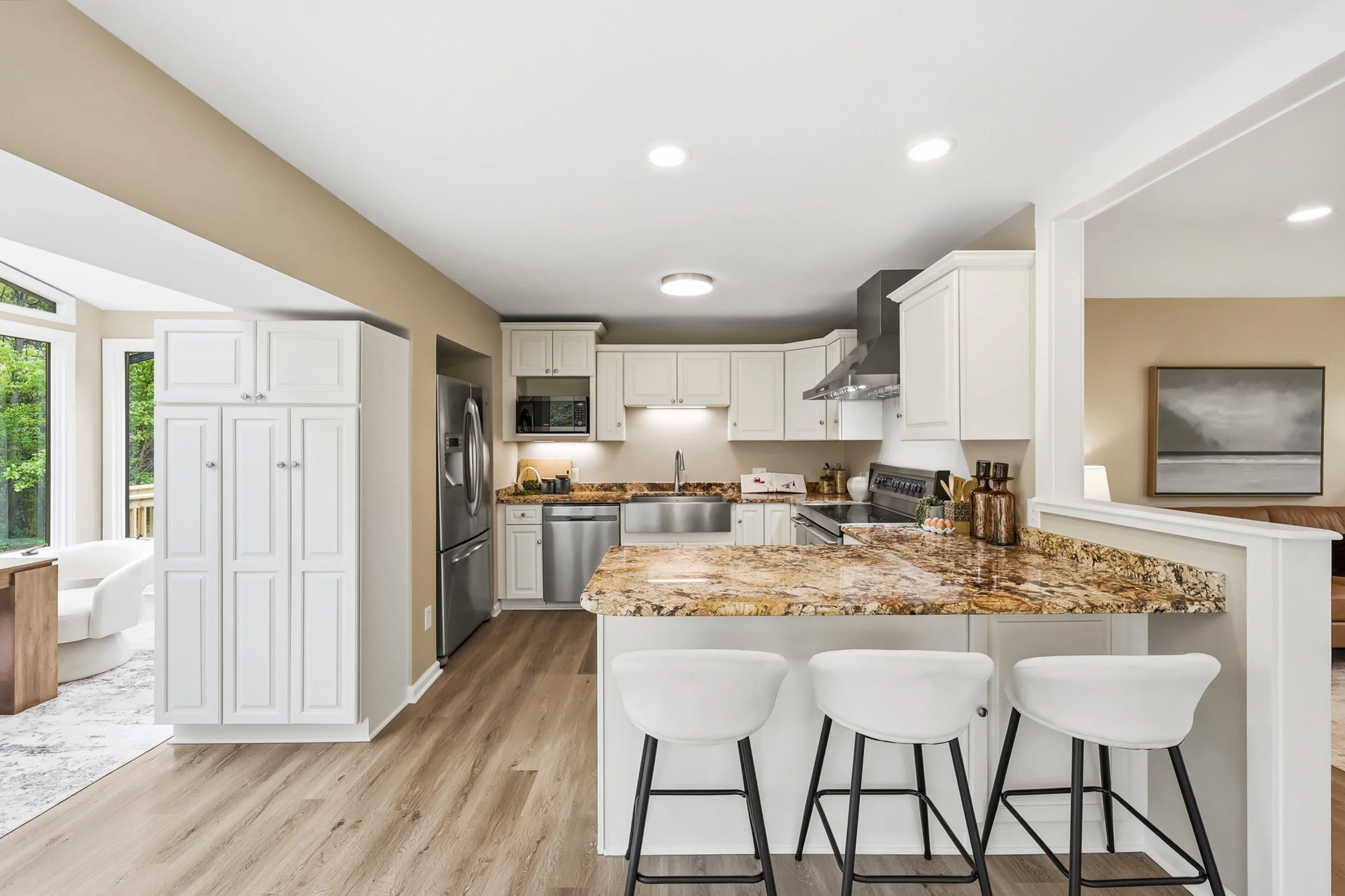 Kitchen real estate photography highlighting natural light in a Martinsburg wv home