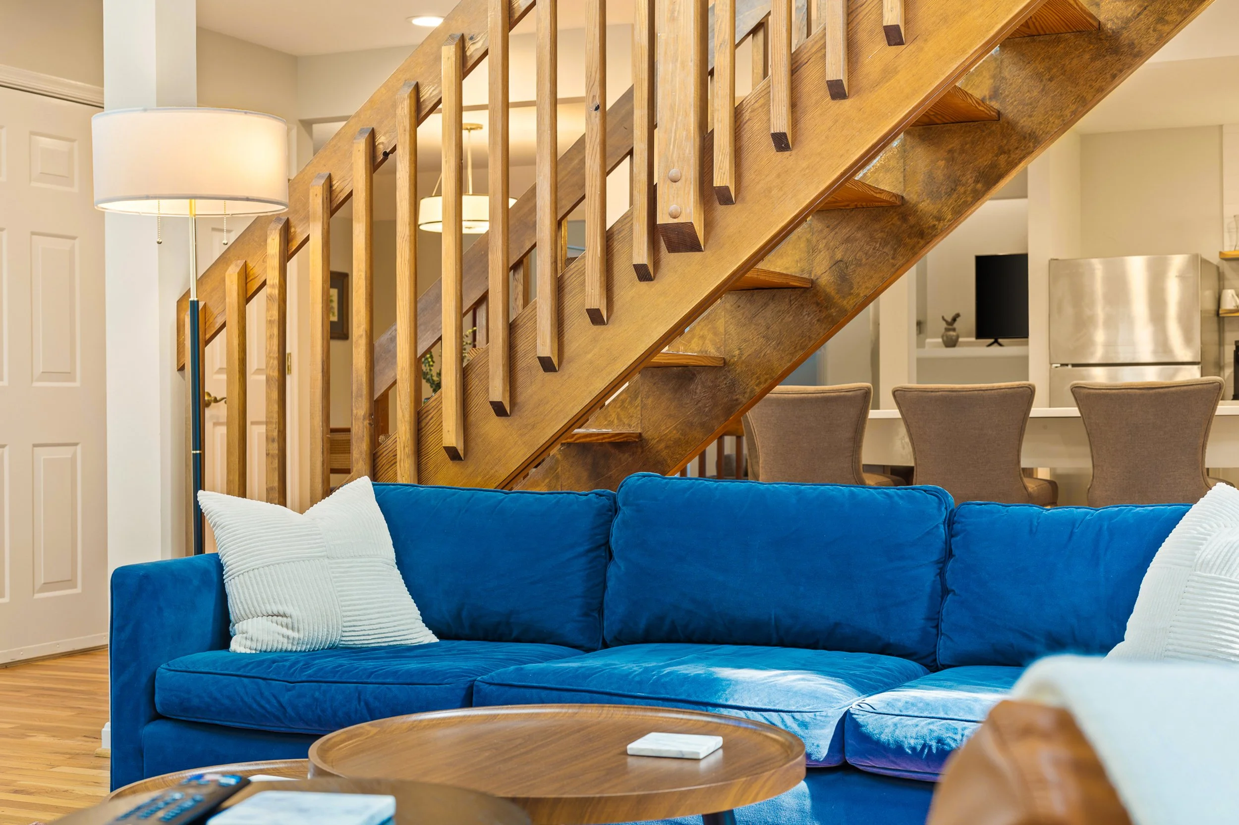 Bright living room photographed by a Martinsburg West Virginia  real estate photographer