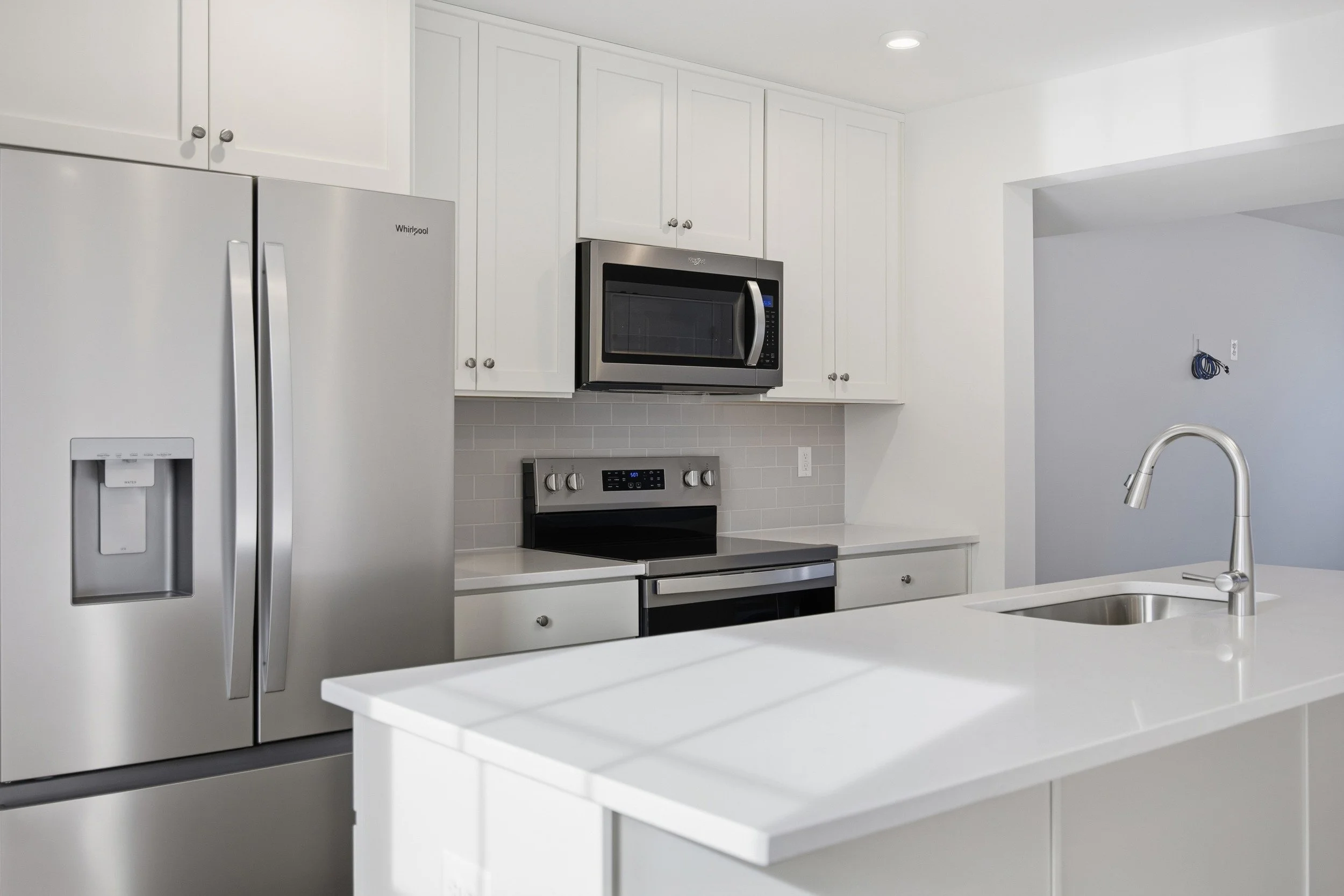 Clean modern kitchen interior photography for a Martinsburg West Virginia home listing