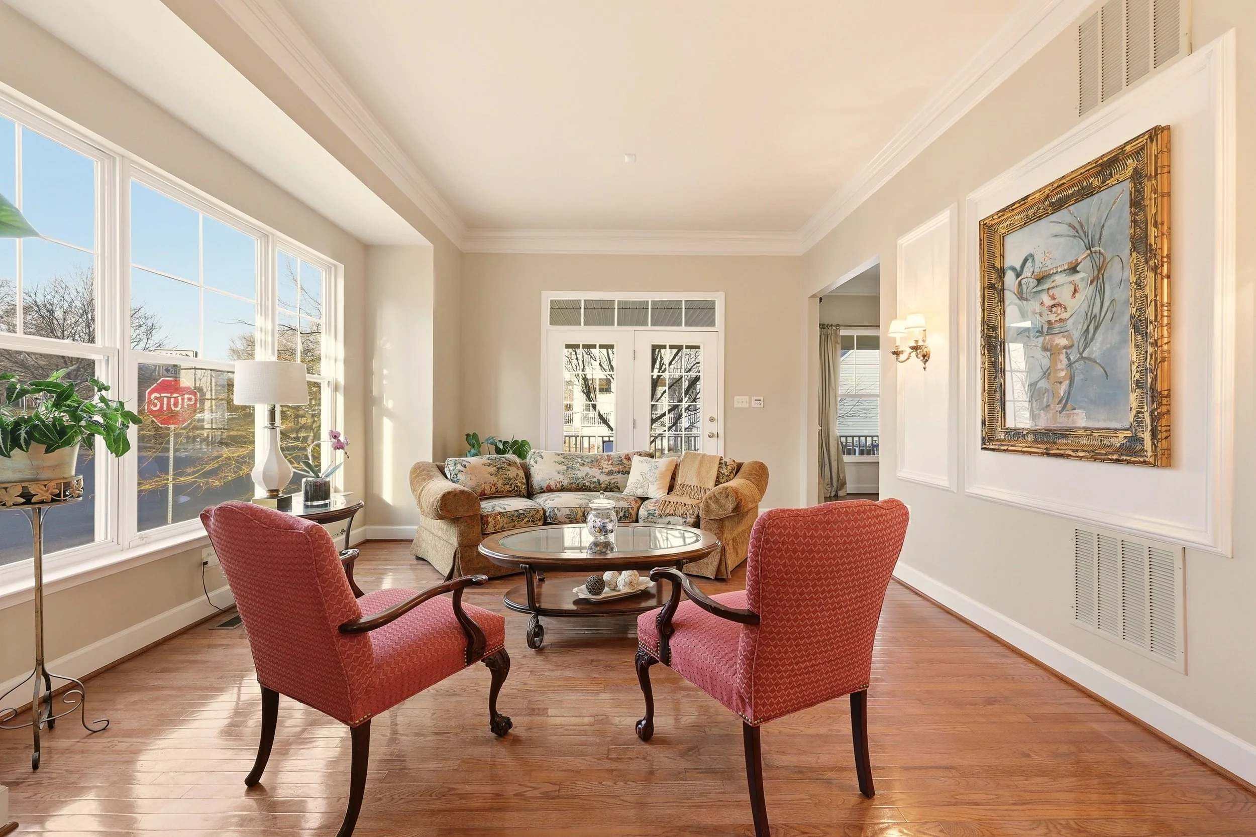 Bright living room photographed by a Martinsburg West Virginia  real estate photographer